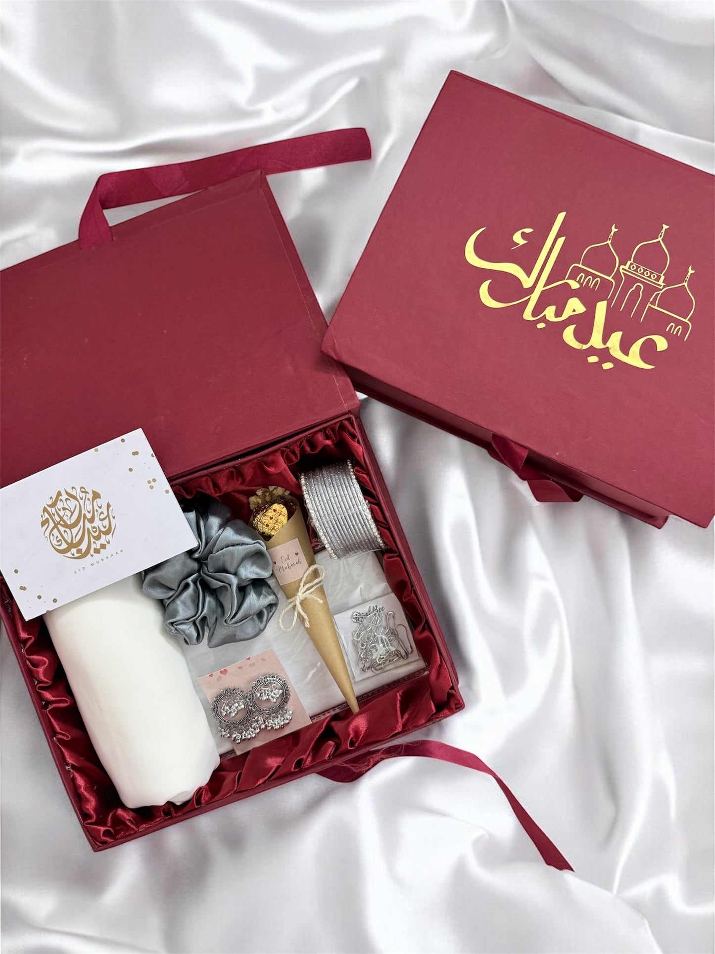 Luxury Eid Mubarak Box (Maroon)