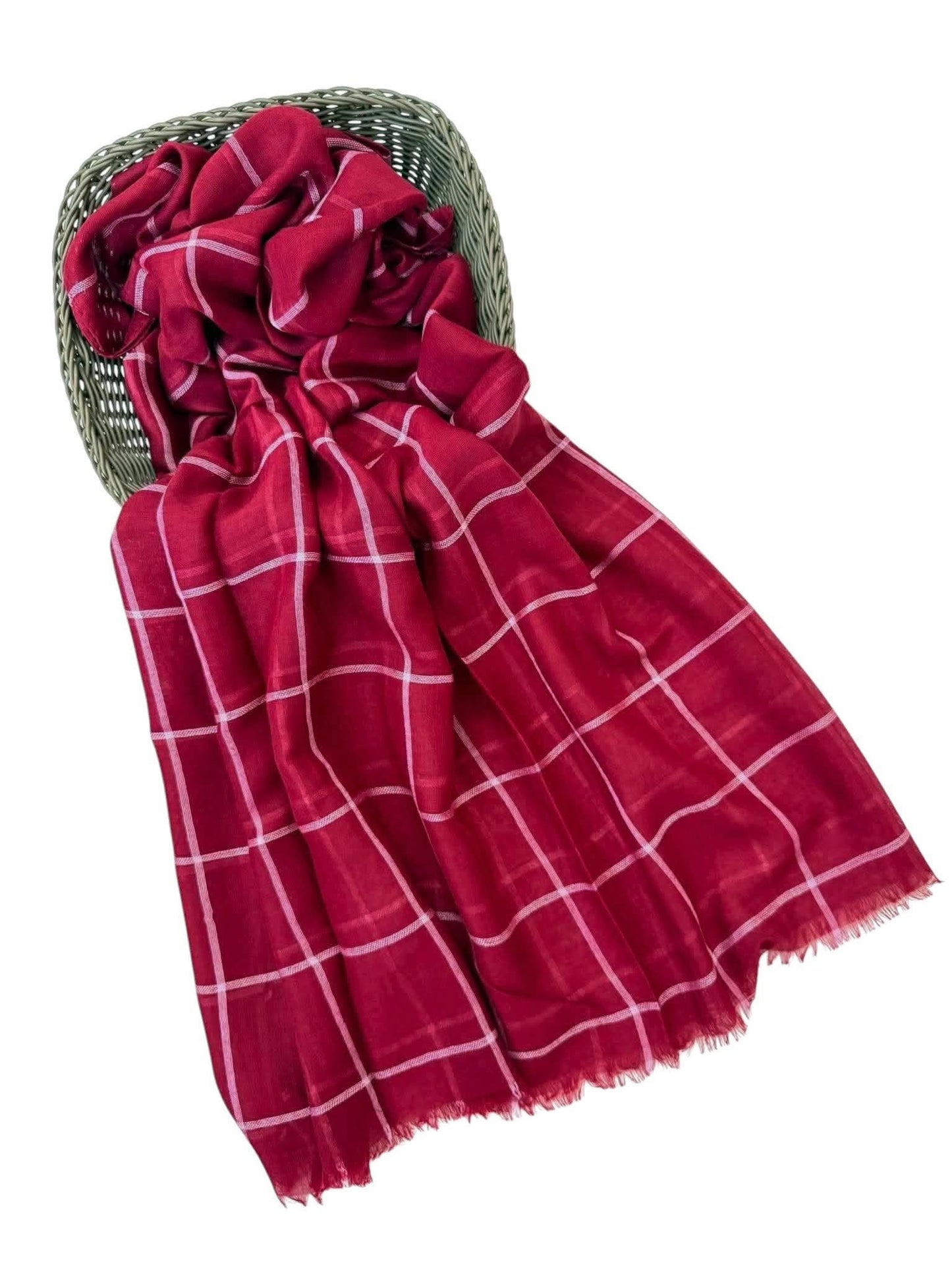 Checks - Maroon