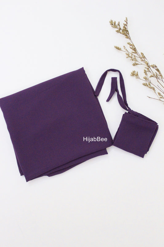 Hijab + Niqab set - Purple berry