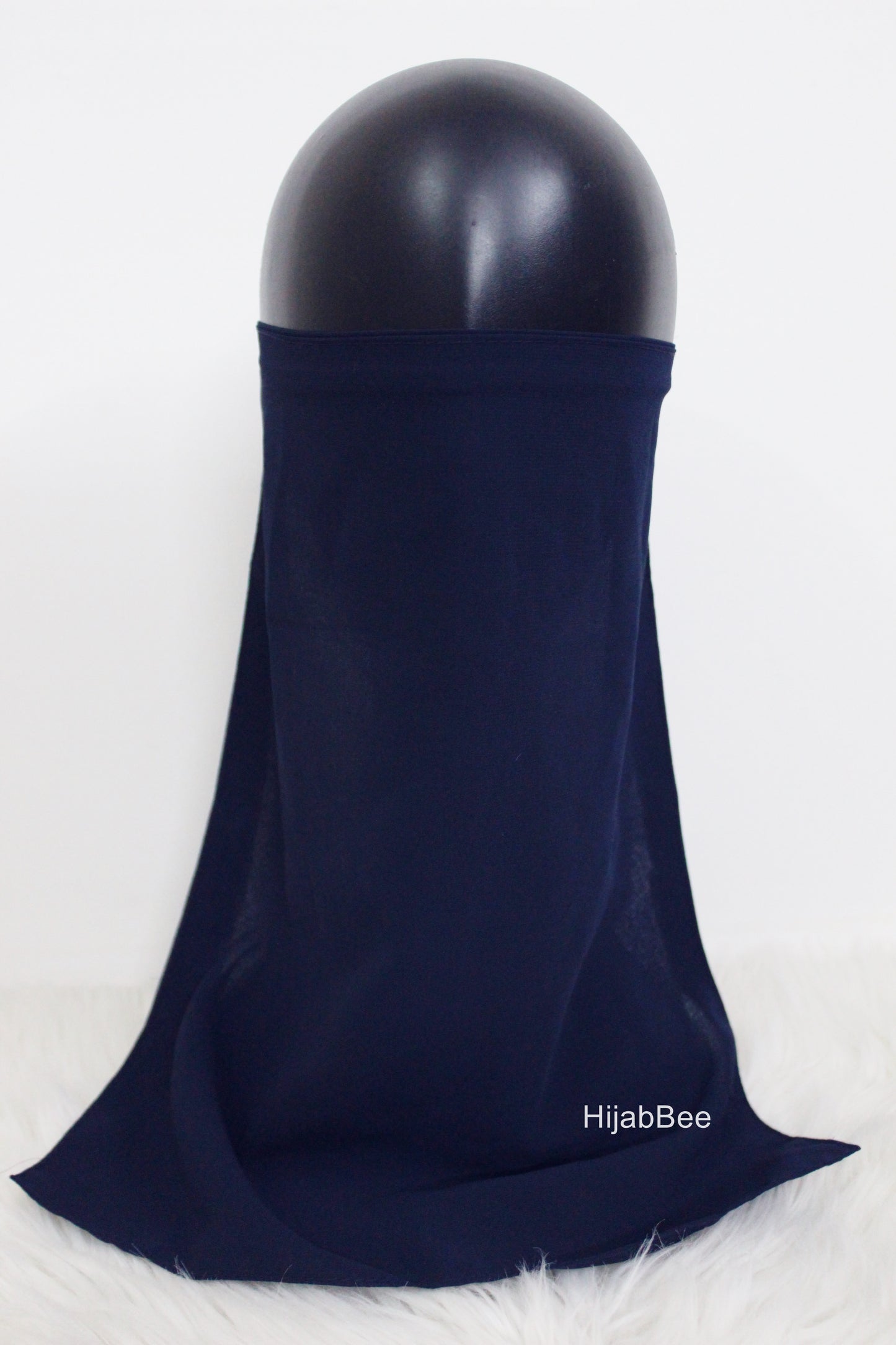 Tie back niqab - Navy Blue