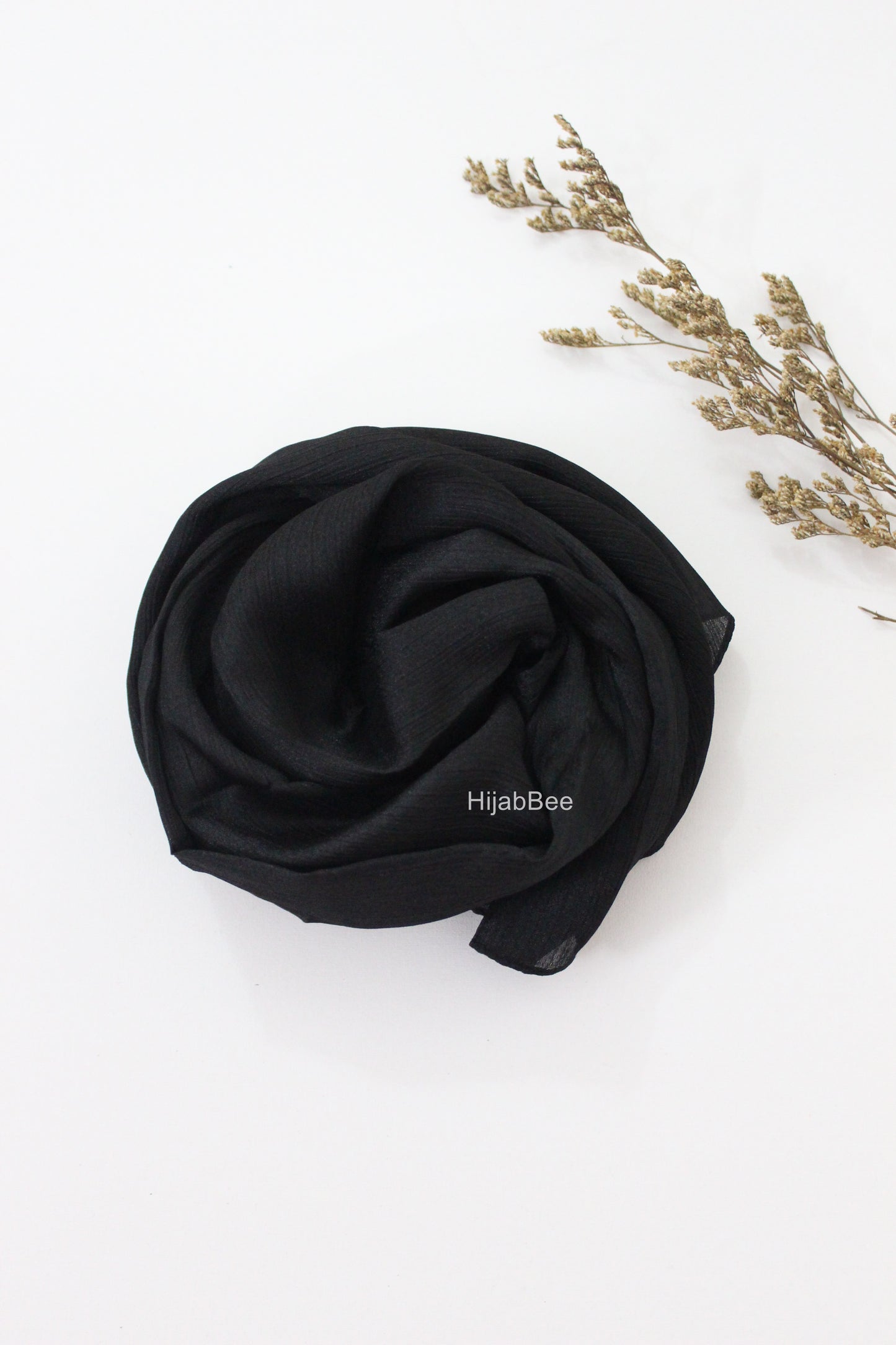 CRINKLE SILK - BLACK