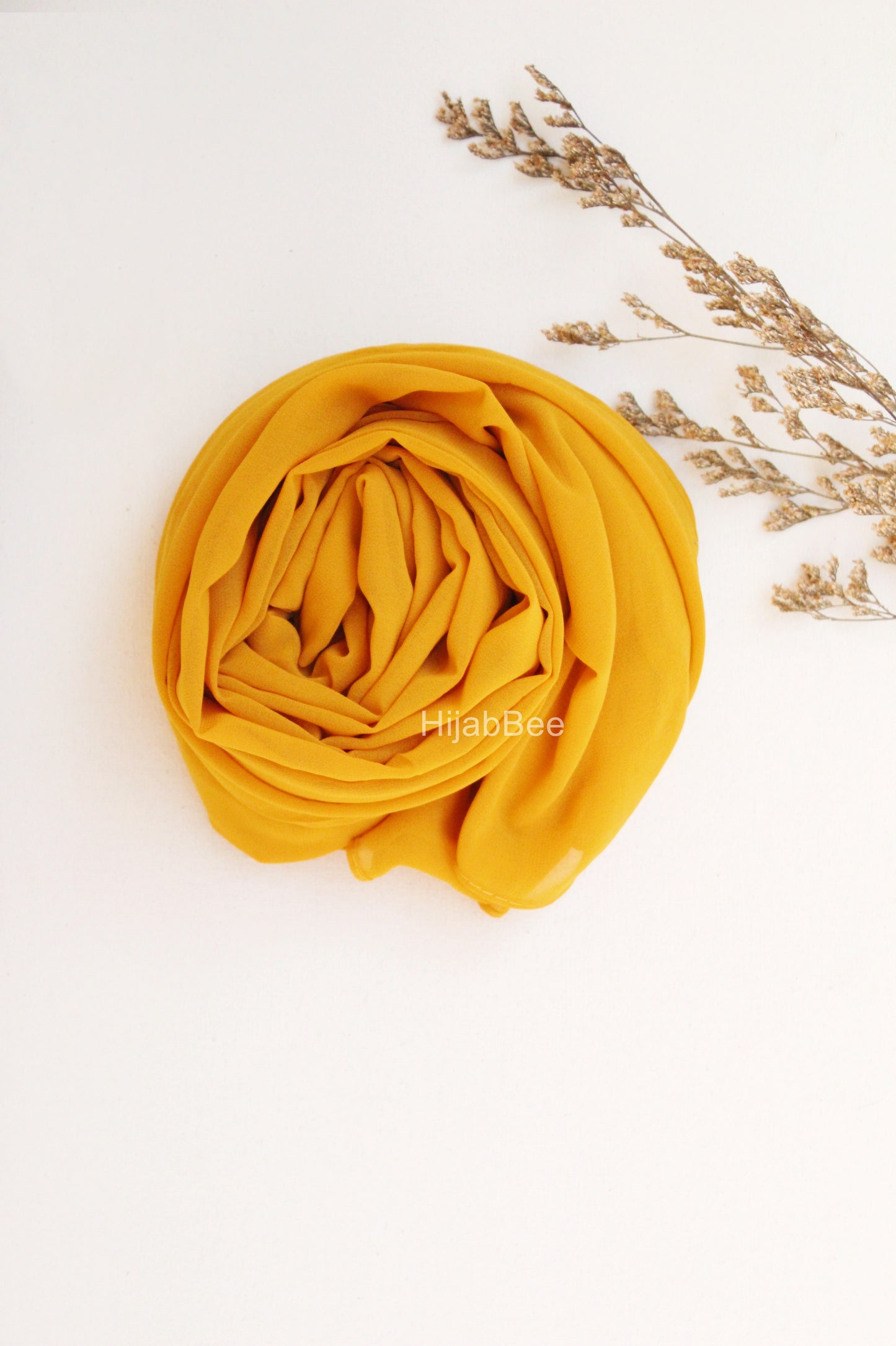 GEORGETTE - DARK MUSTARD