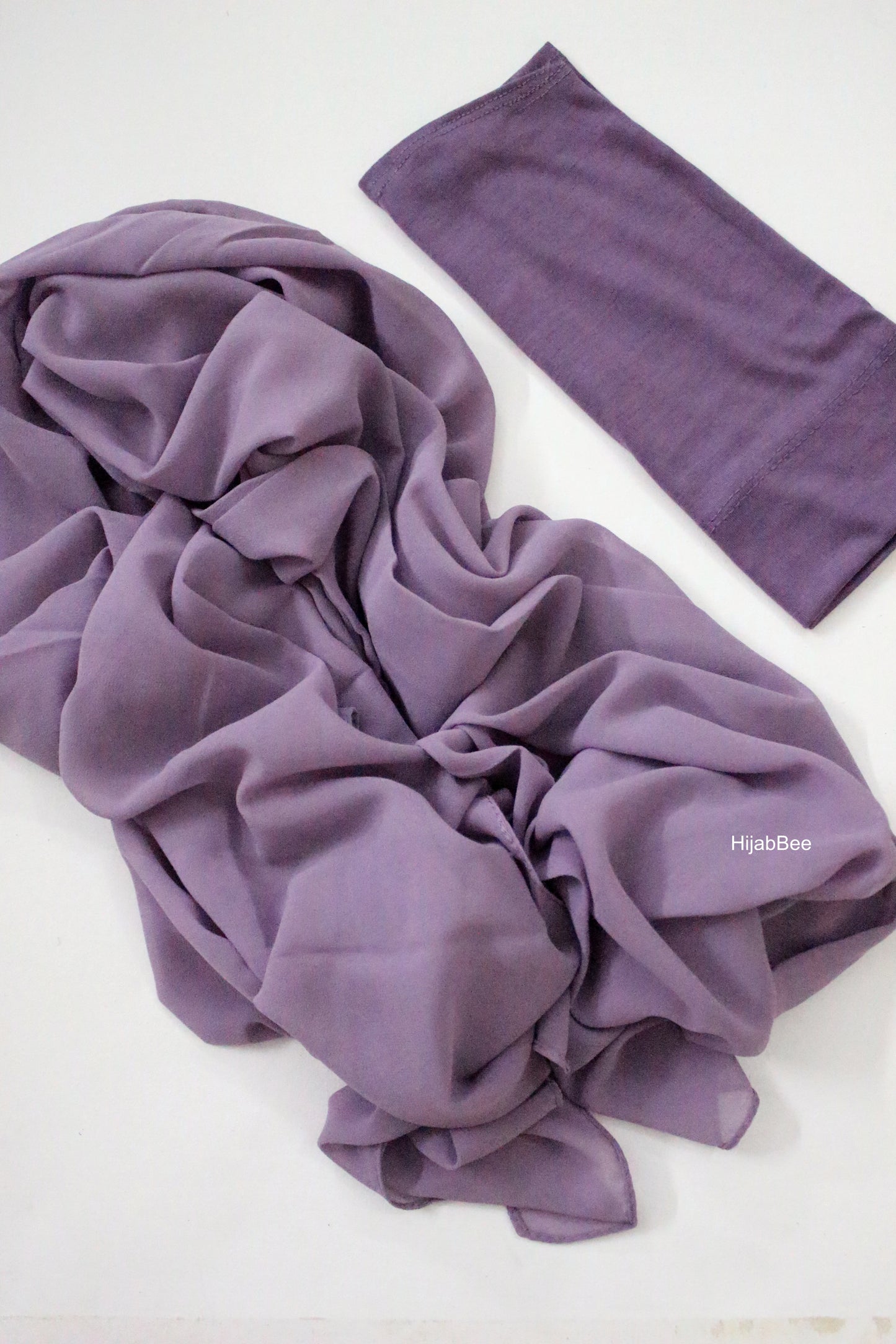 Hijab + Cap set - Dusty purple