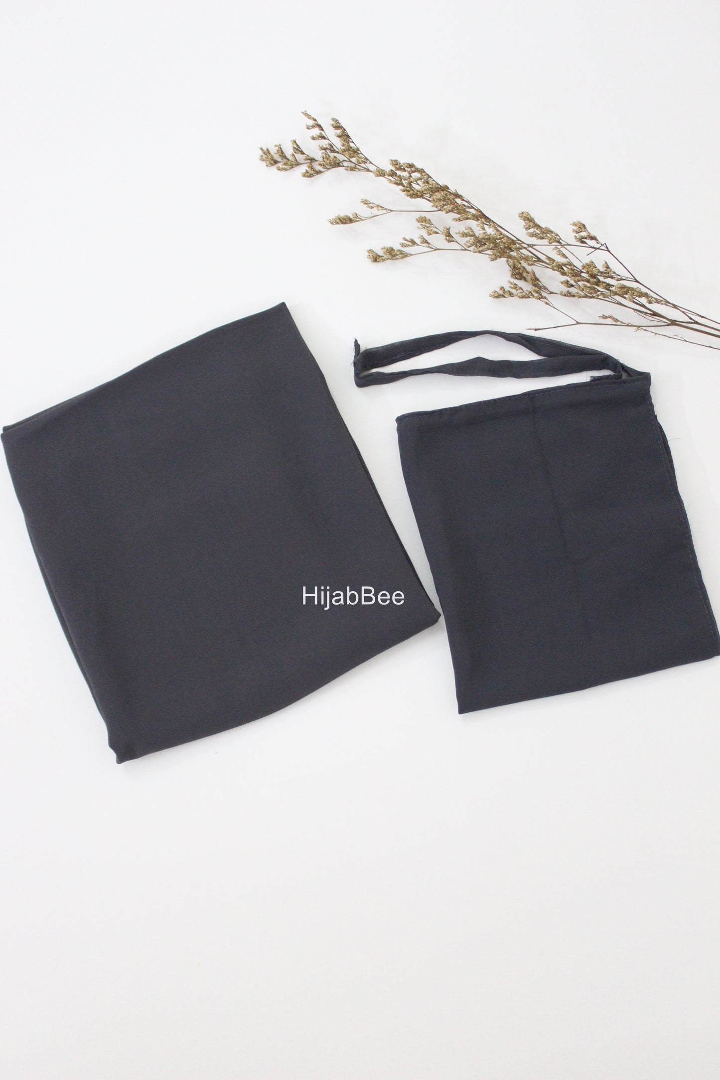 Hijab + Niqab set - Charcoal grey