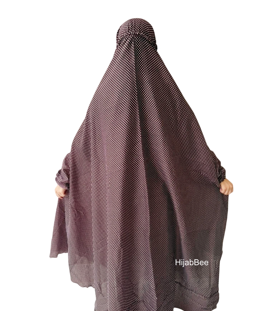NAMAZ CHADAR - POLKA DOTS (BURGUNDY)
