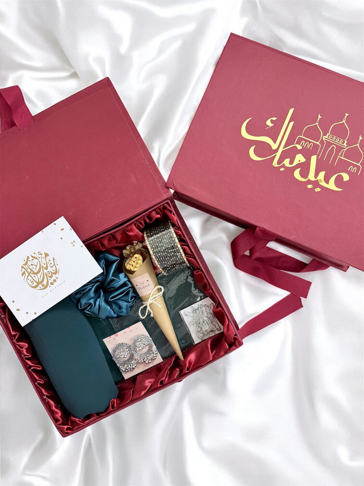 Luxury Eid Mubarak Box (Maroon)