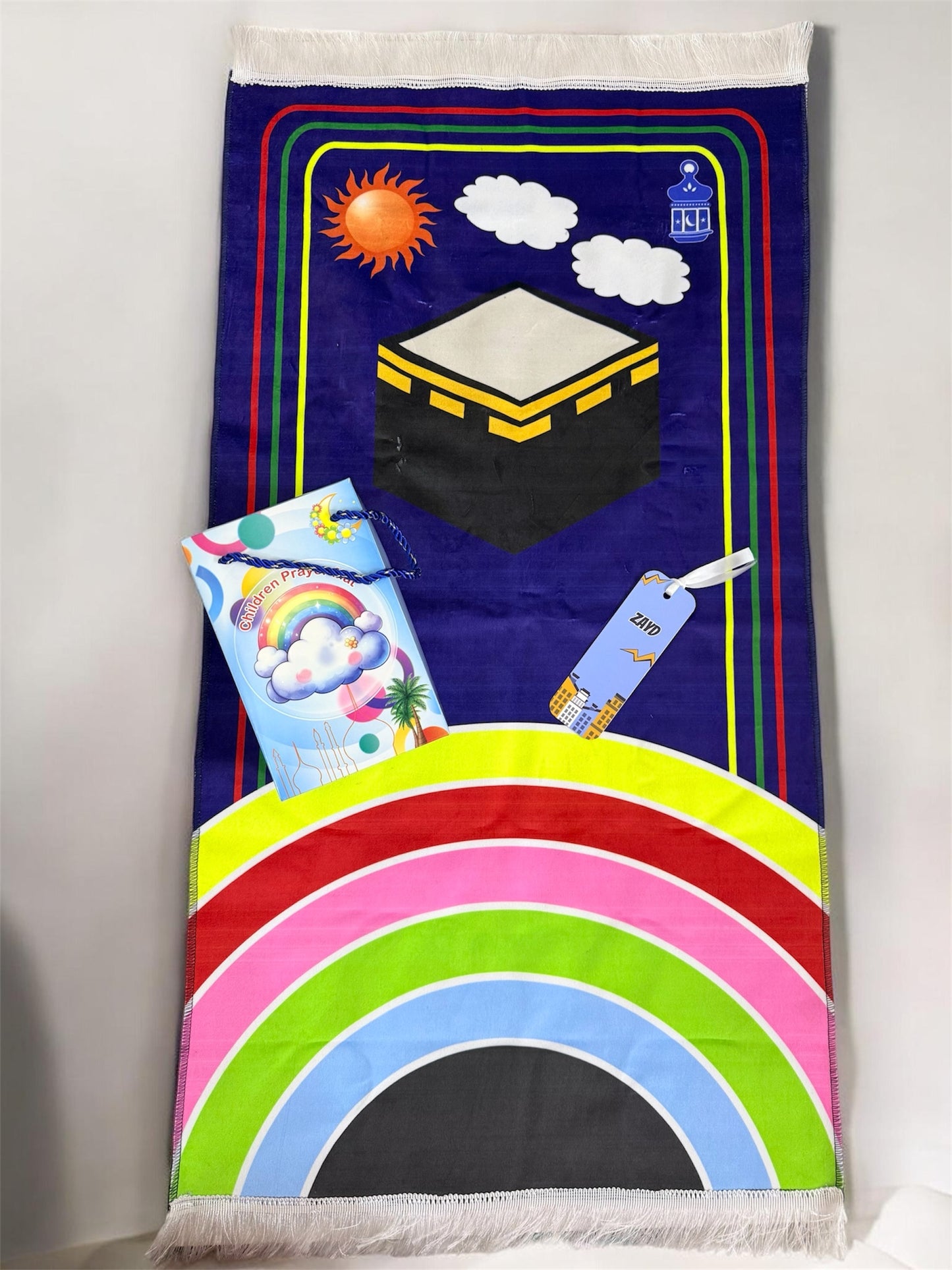 Children prayer mat with customized bookmark