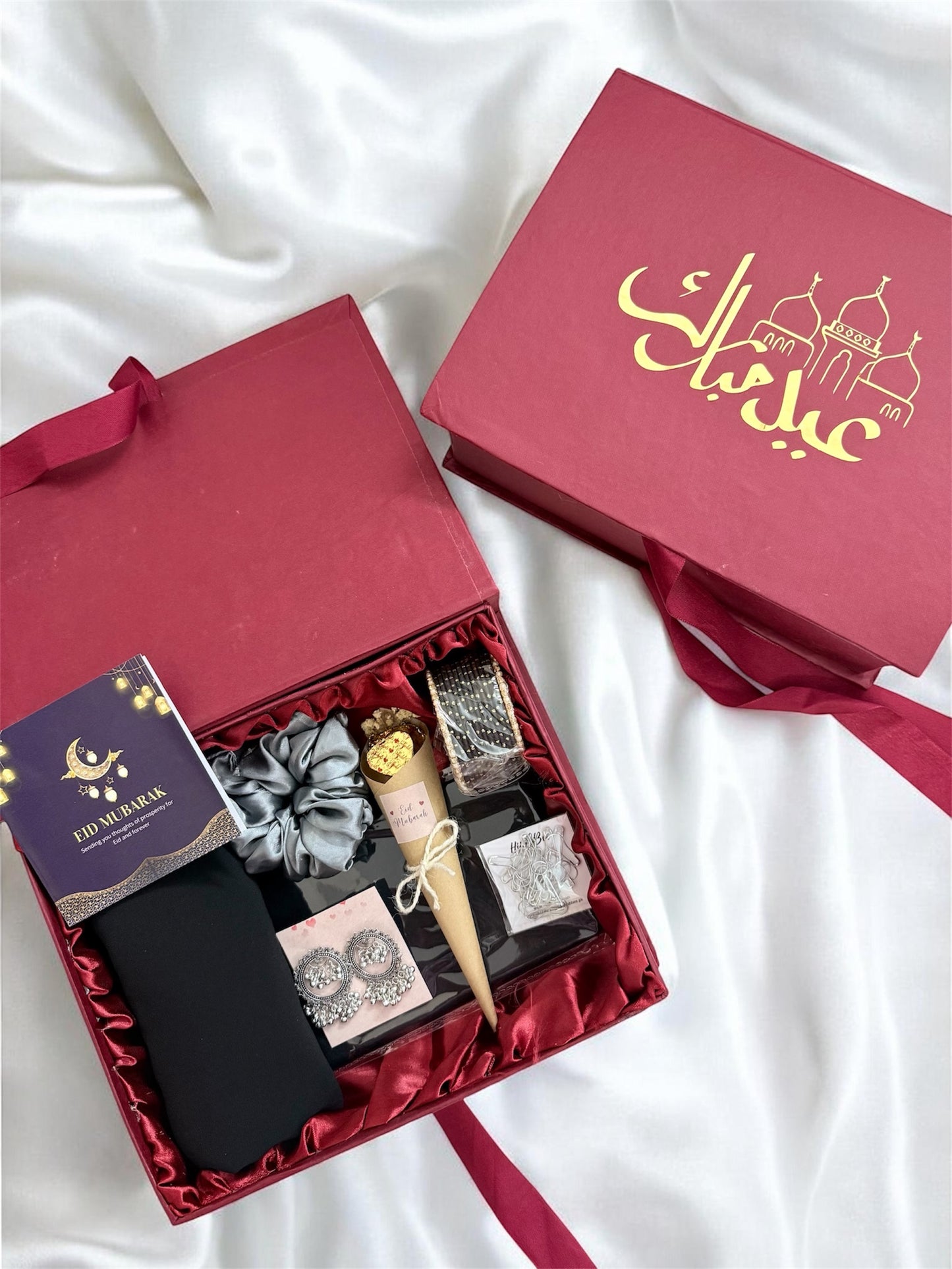 Luxury Eid Mubarak Box (Maroon)