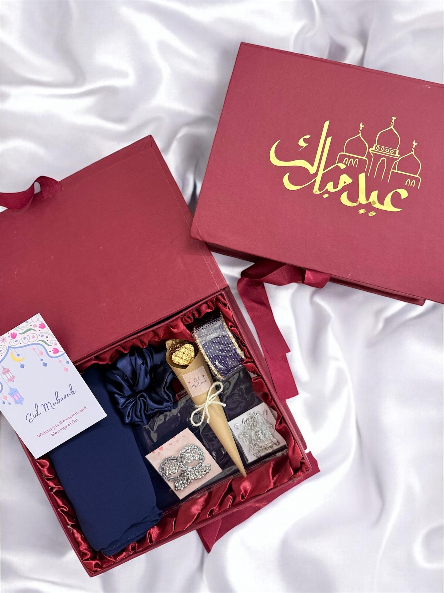 Luxury Eid Mubarak Box (Maroon)