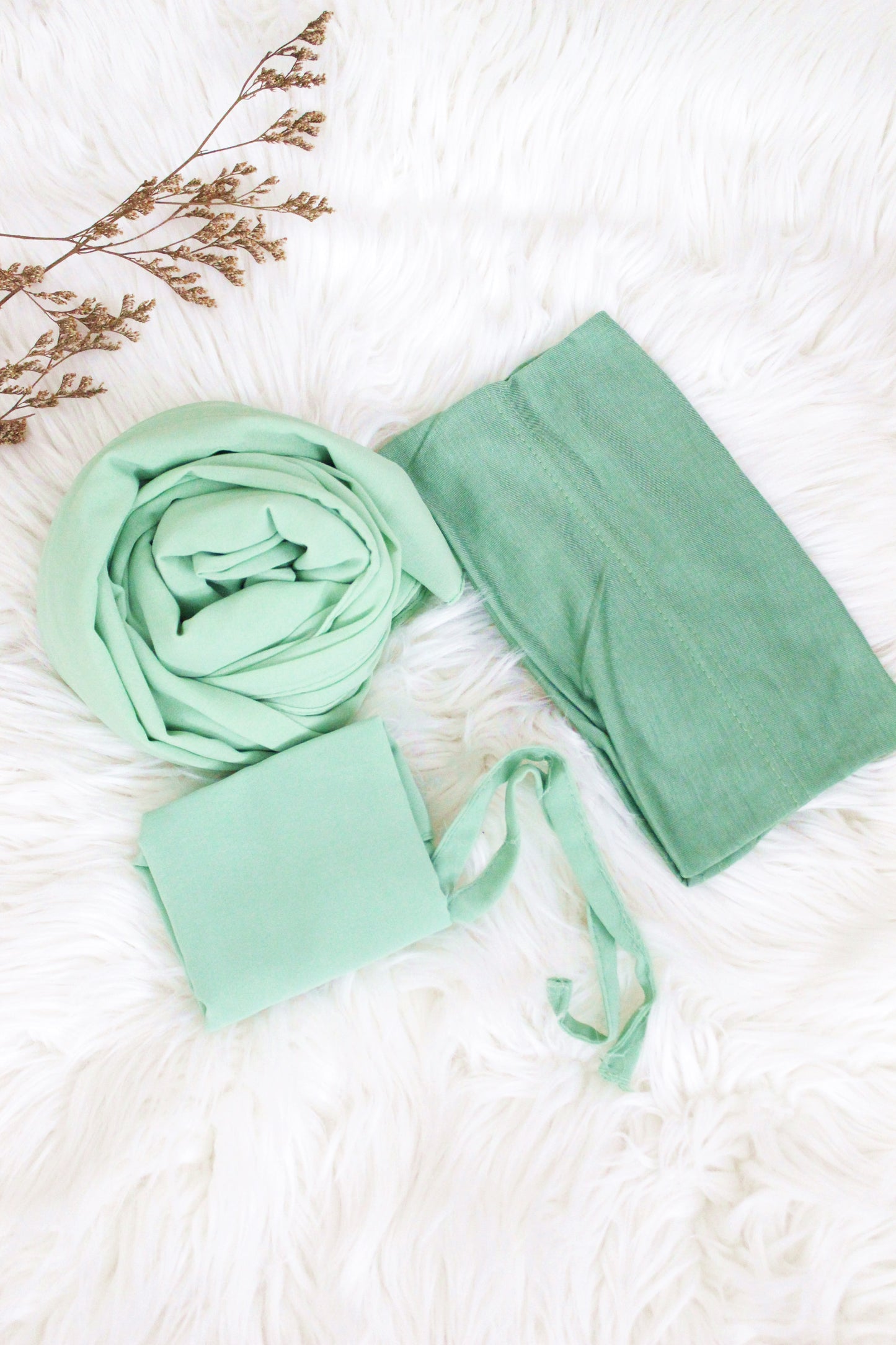 Hijab + Niqab + Cap set - Turquoise