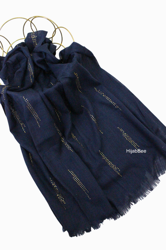 Gold Drops - Navy Blue