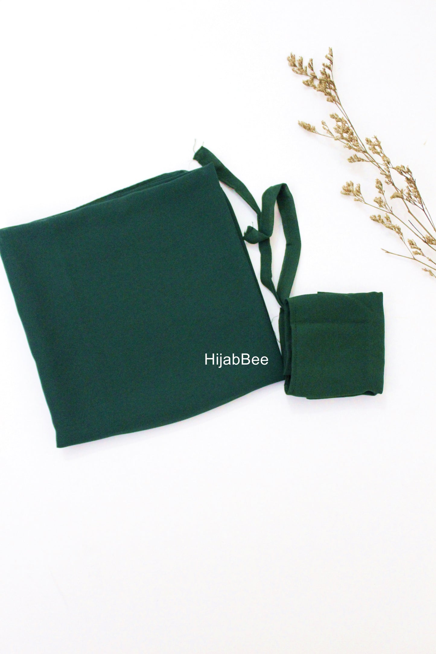 Hijab + Niqab set - Bottle green