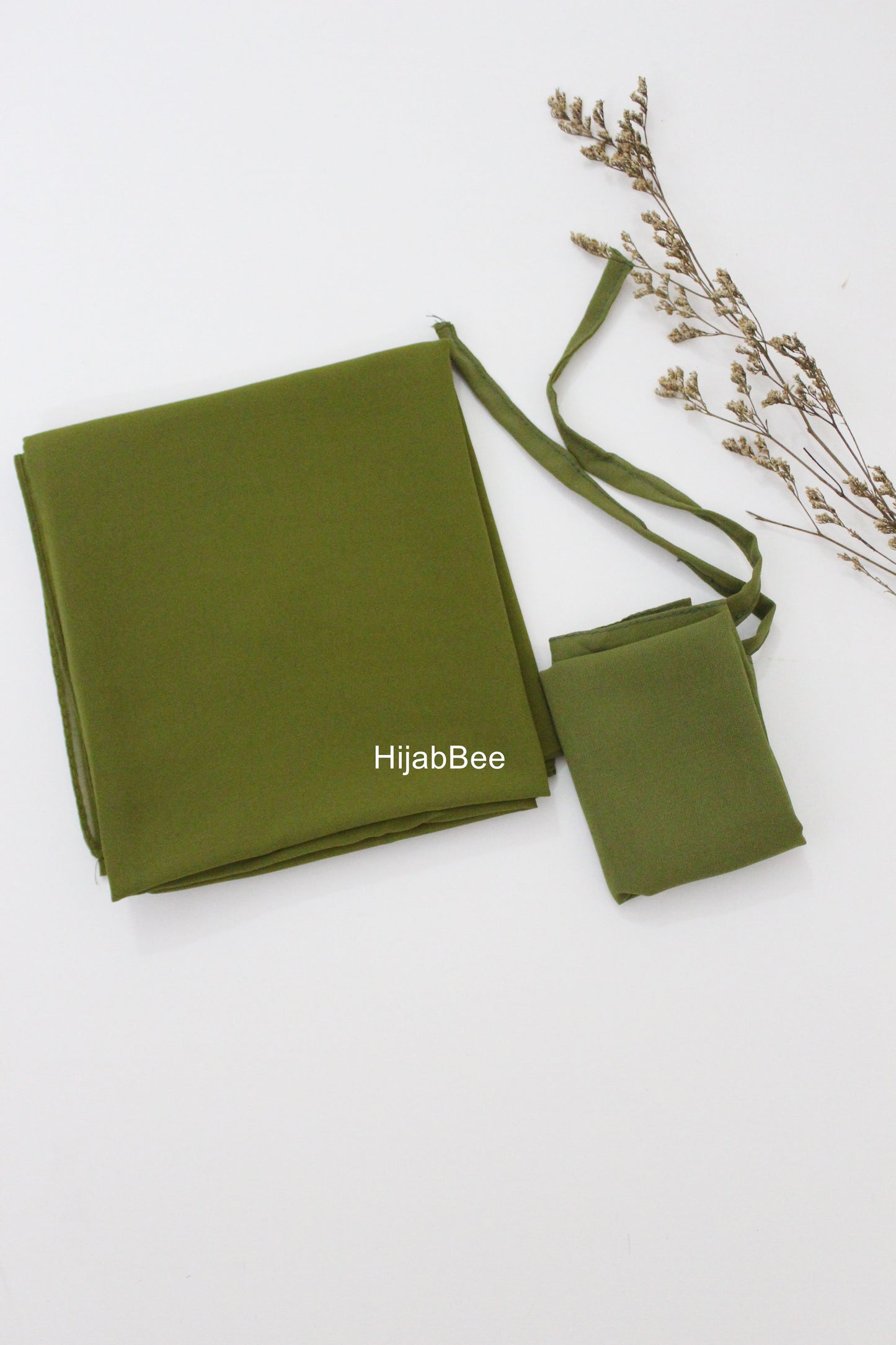 Hijab + Niqab set - Olive green