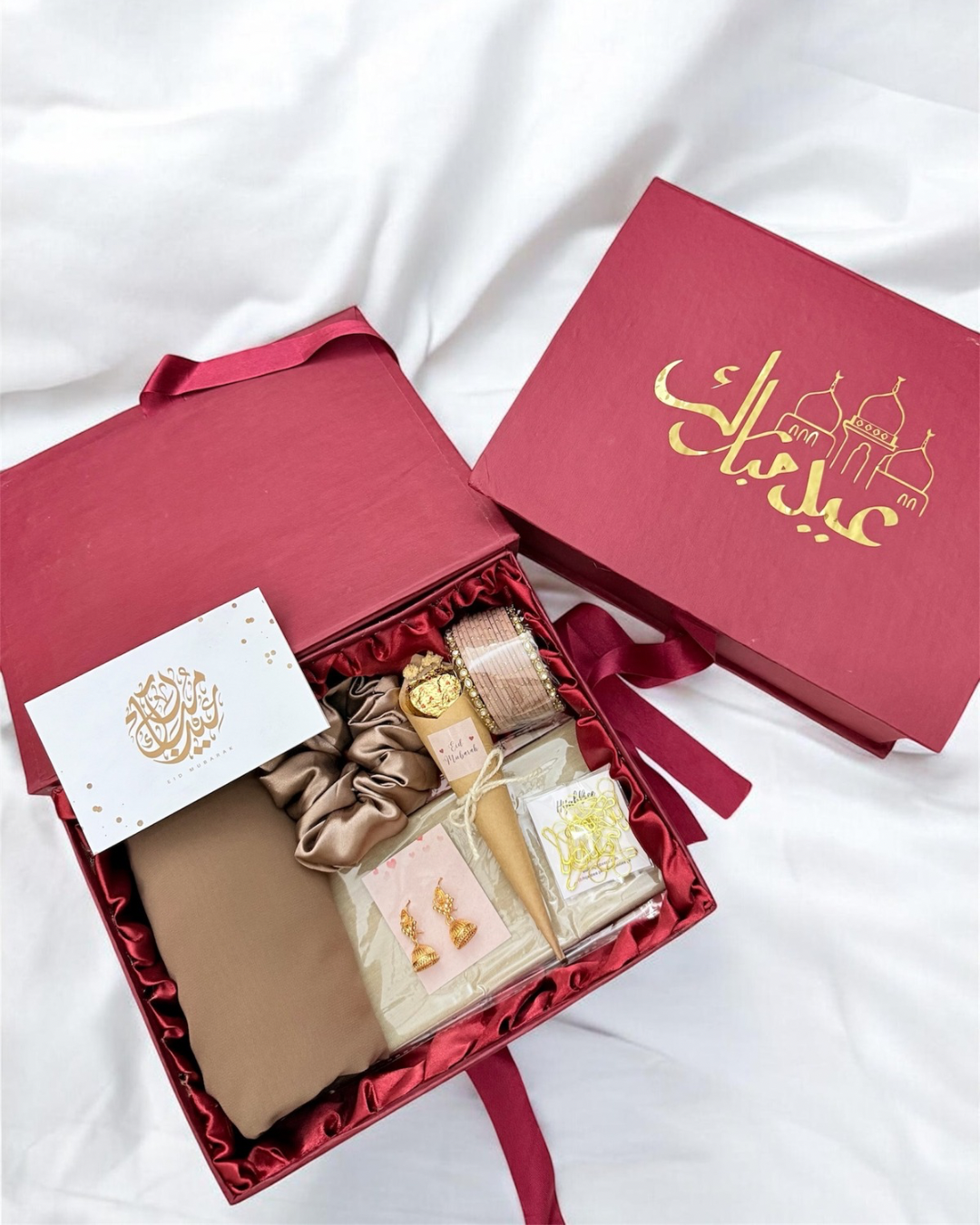 Luxury Eid Mubarak Box (Maroon)