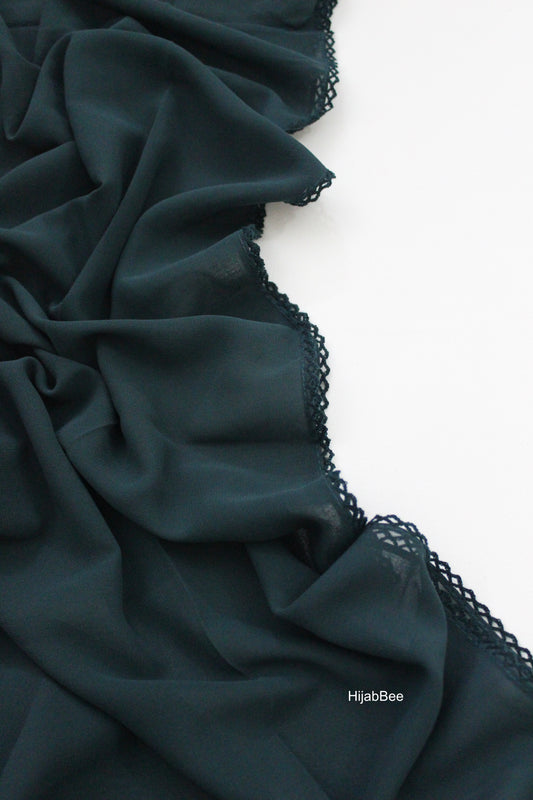 LACED GEORGETTE - AQUA DEEP