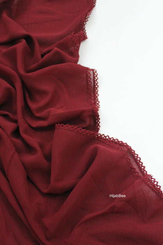 LACED GEORGETTE - MAROON