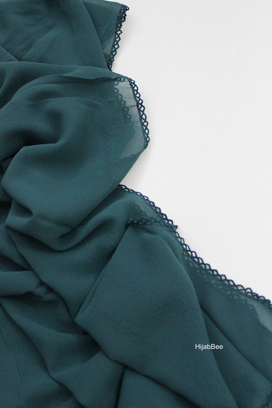 LACED GEORGETTE - OCEAN GREEN