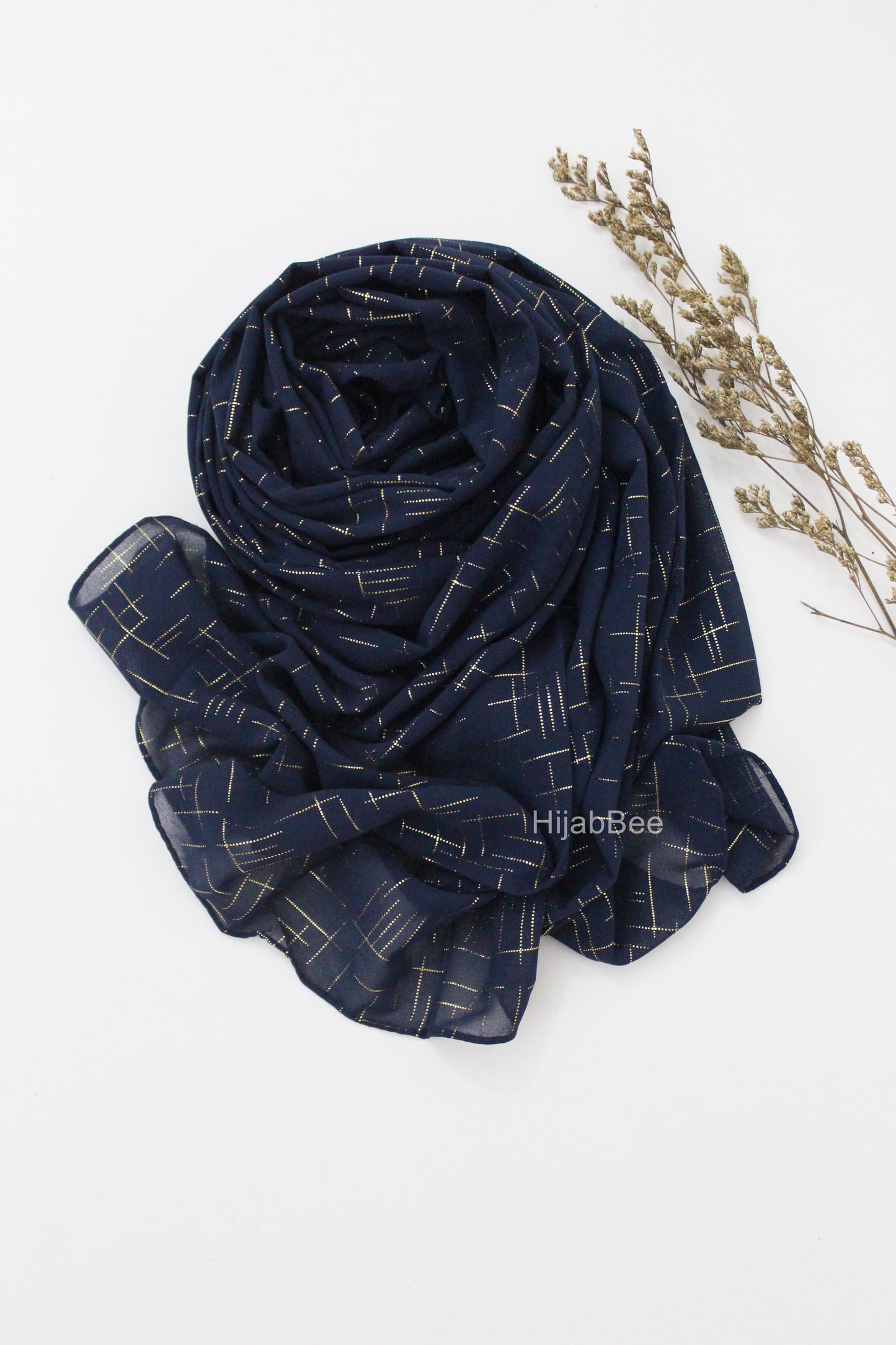 MOSAIC GEORGETTE - NAVY BLUE