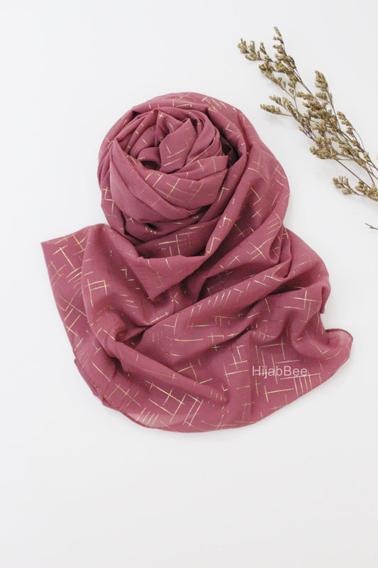 MOSAIC GEORGETTE - RASPBERRY PINK