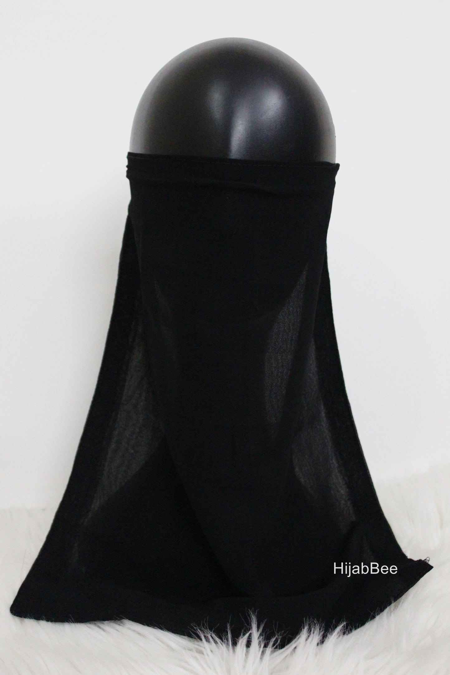 Tie back niqab - Black
