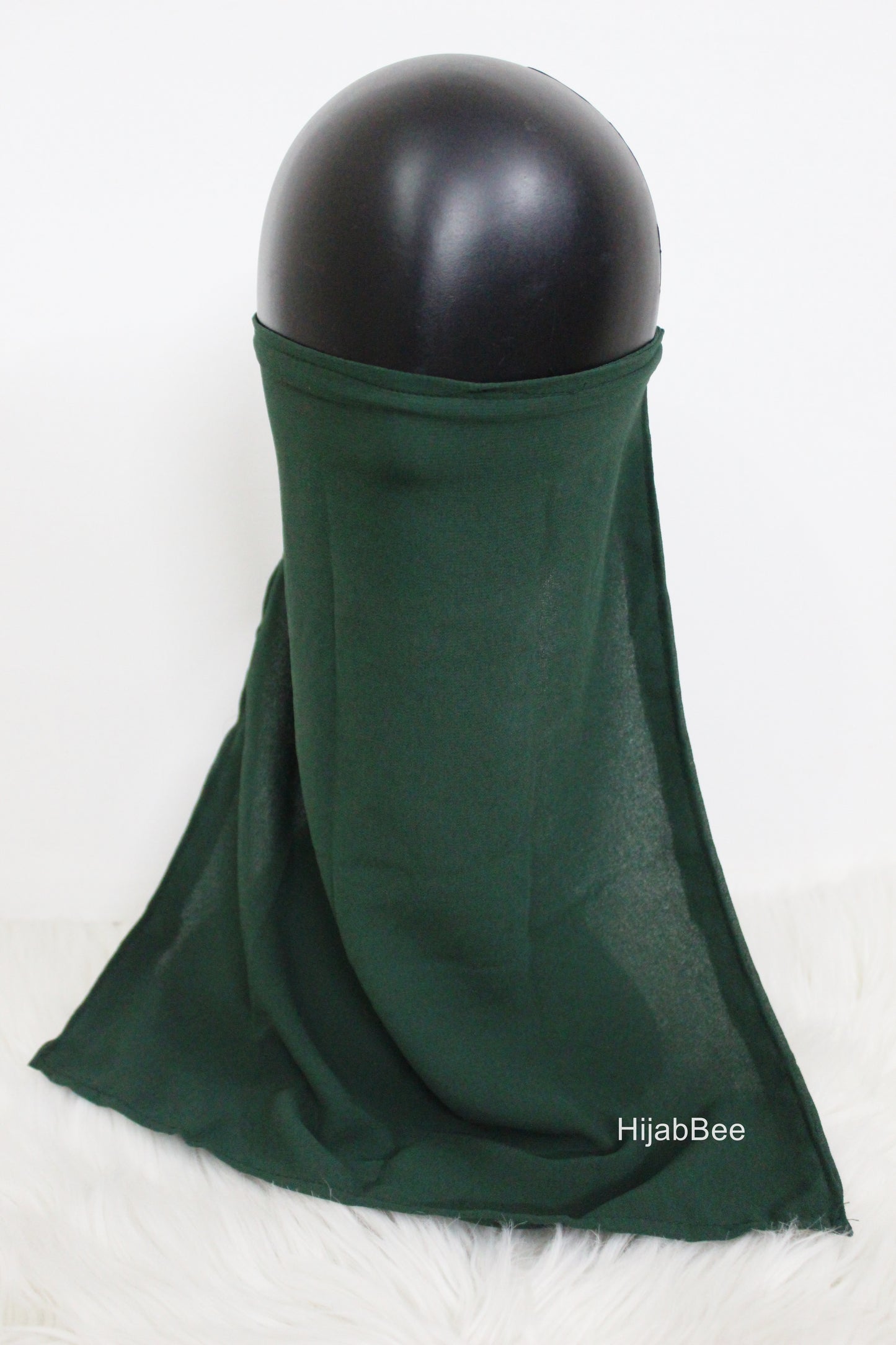 Tie back niqab - Bottle green