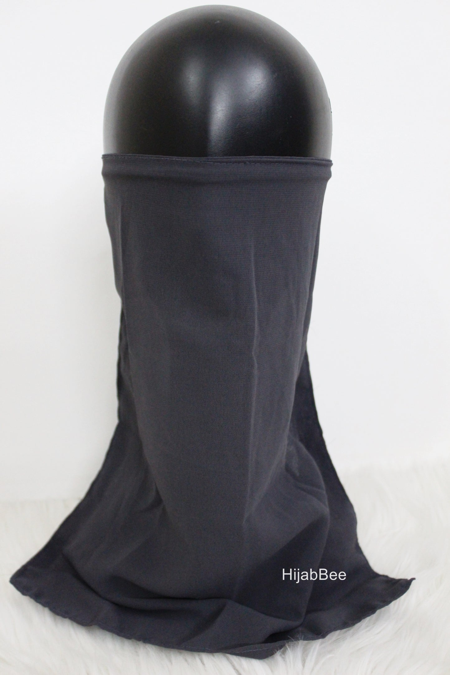 Tie back niqab - Charcoal Grey