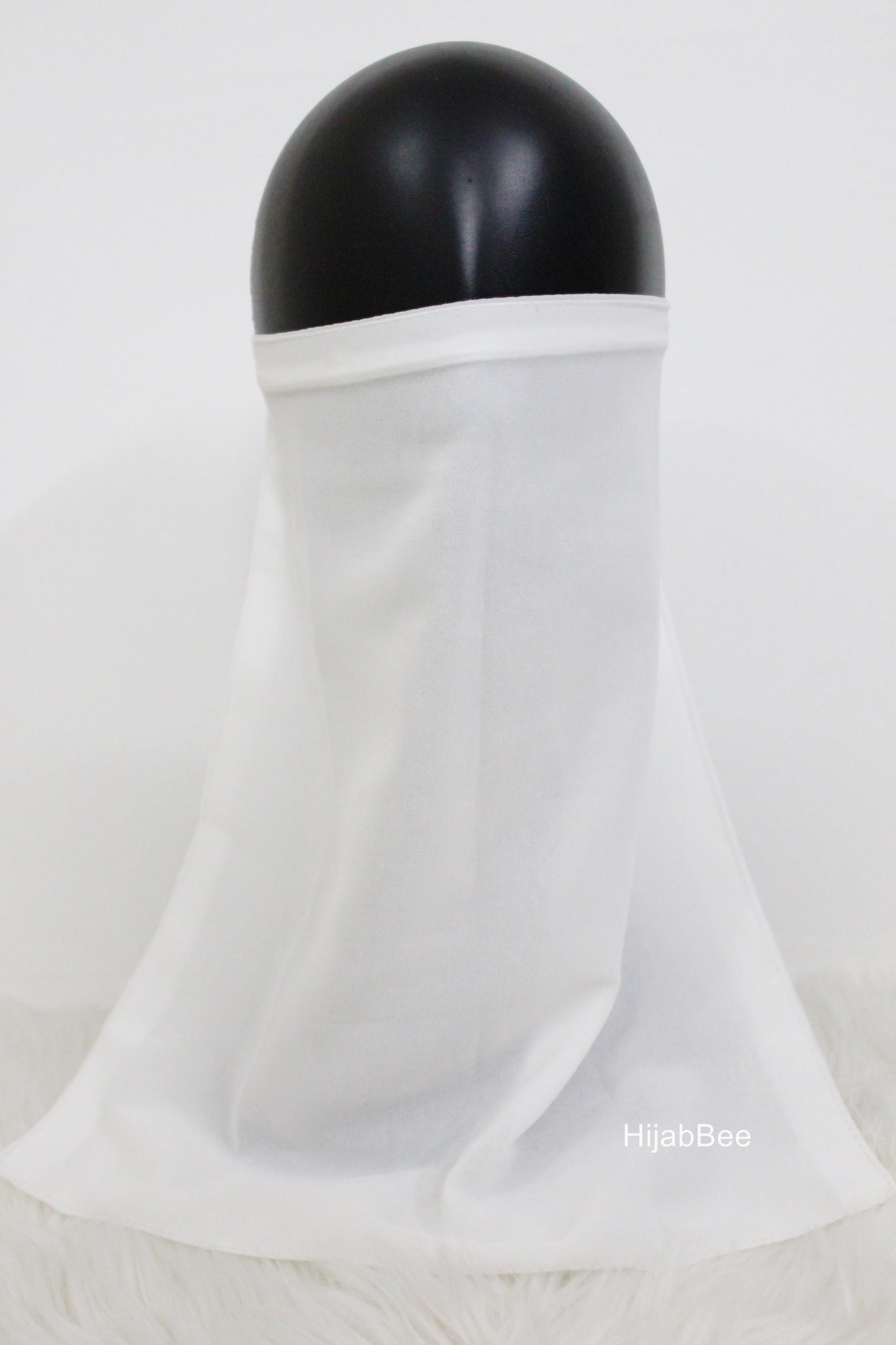 Tie back niqab - Pearl White
