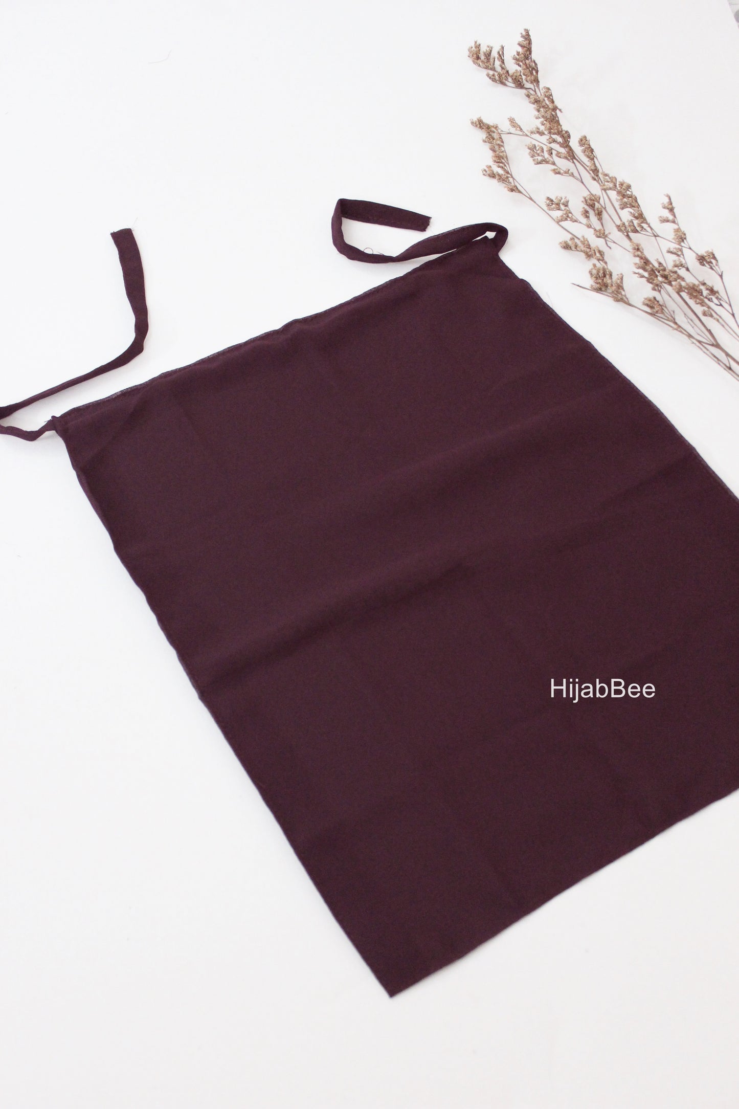 Tie back niqab - Dark Plum