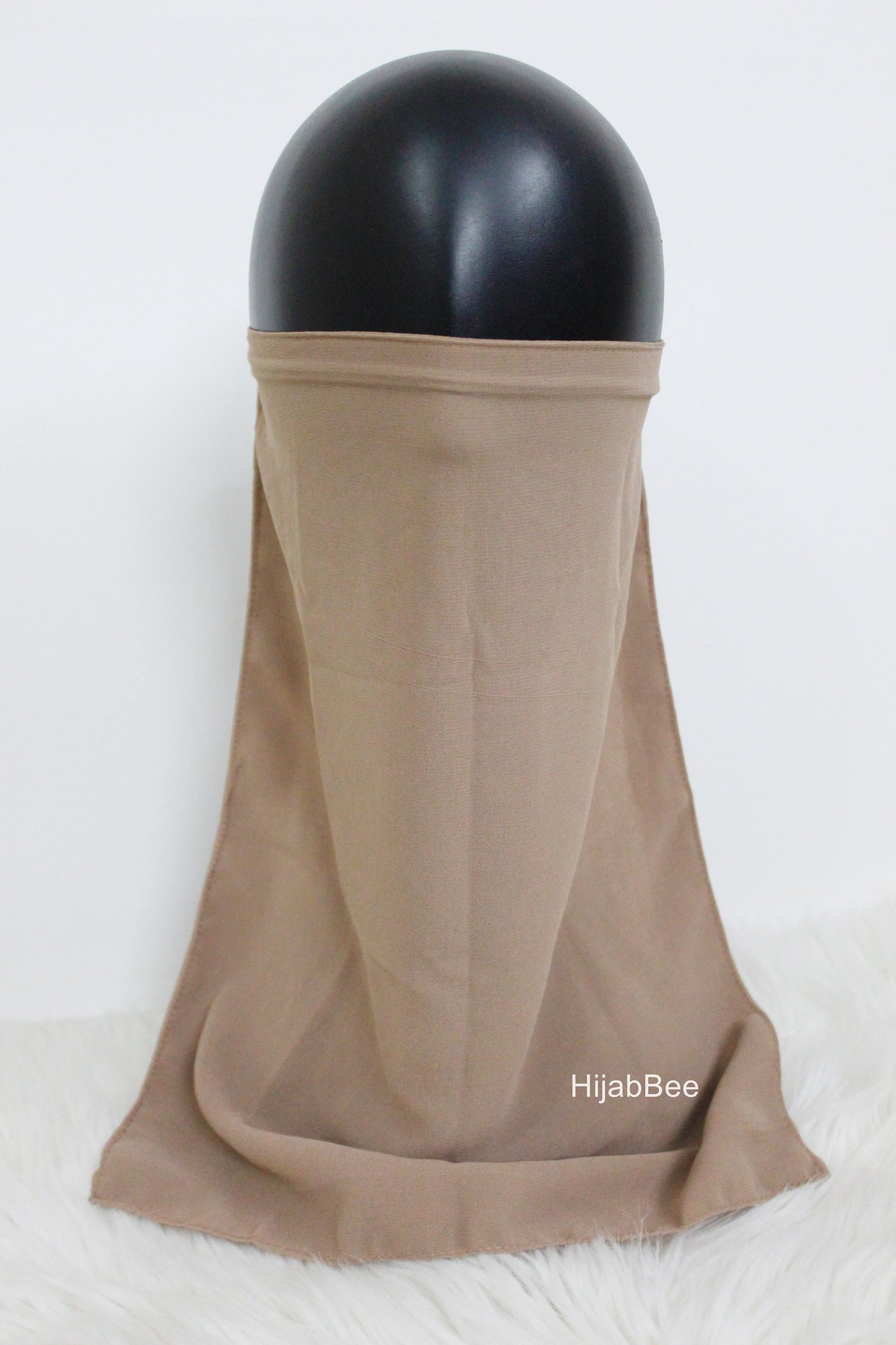 Tie back niqab - Rose beige