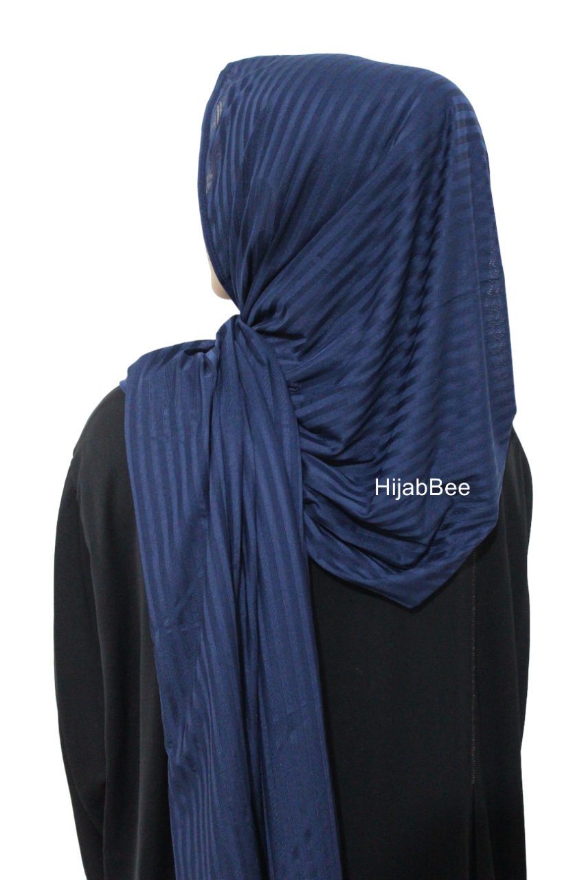 RIBBED JERSEY - NAVY BLUE