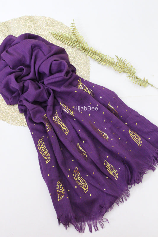 SEQUINS LEAF - VIOLET