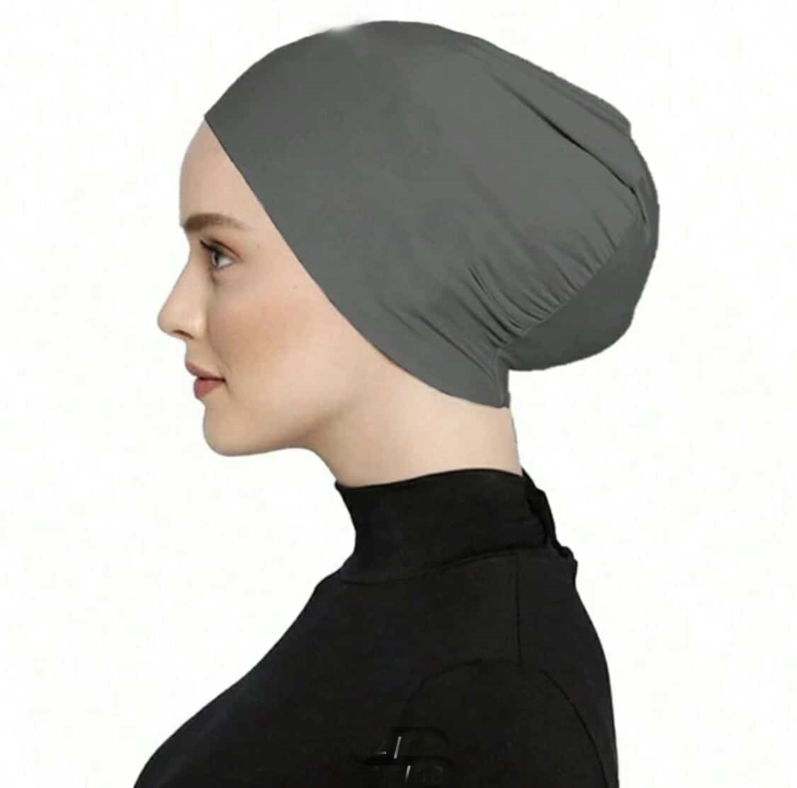 TURBAN CAP - DARK GREY