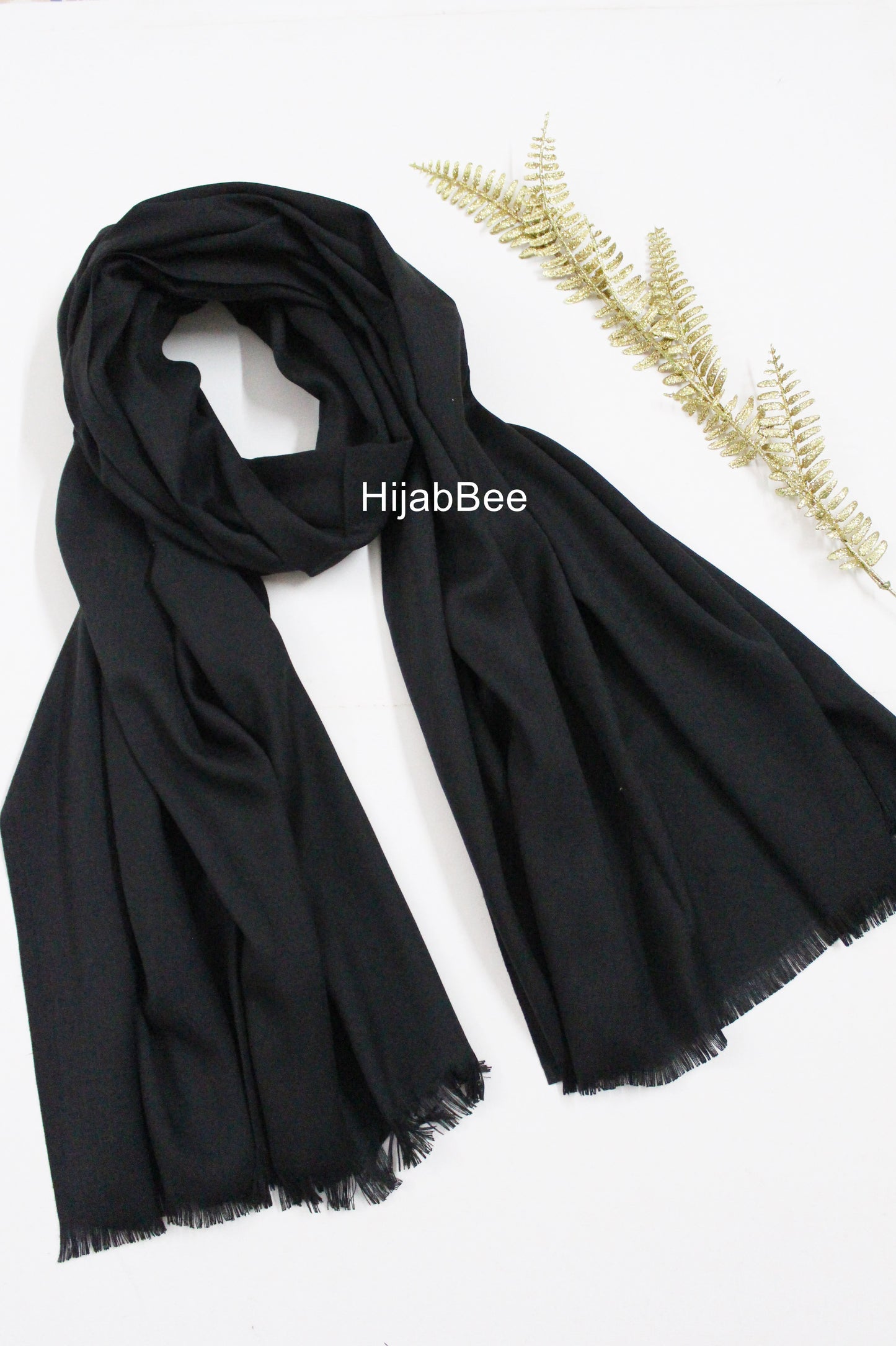 WINTER TURKISH HIJAB - BLACK