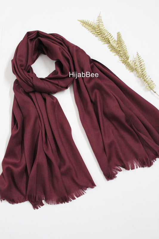 WINTER TURKISH HIJAB - BURGUNDY