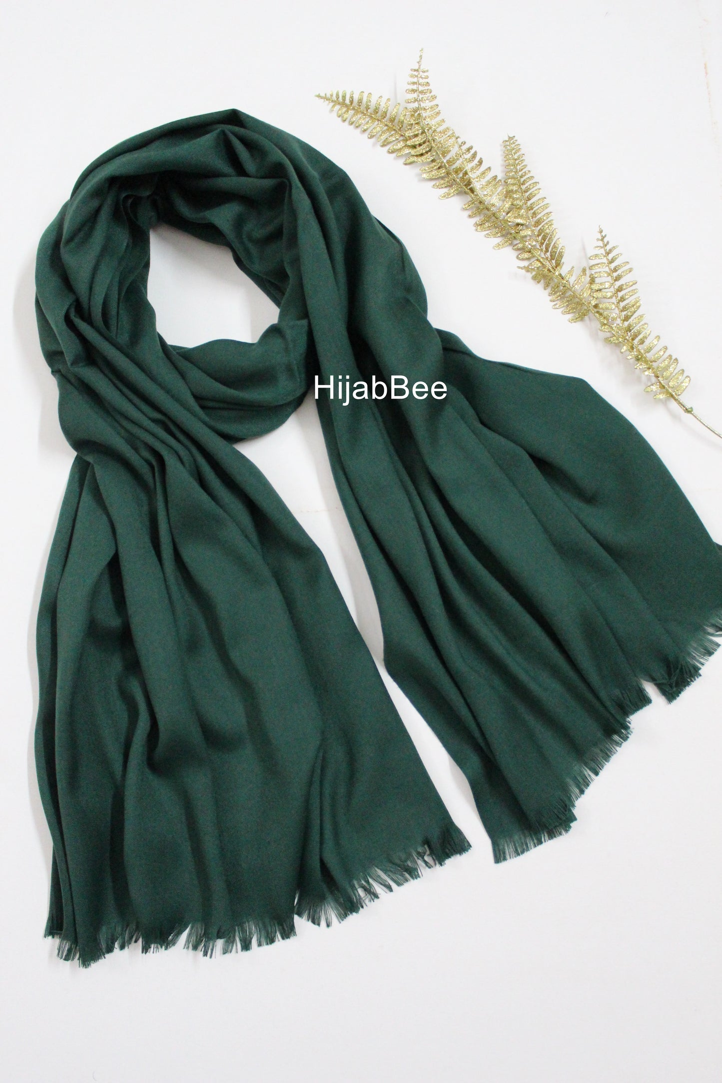 WINTER TURKISH HIJAB - DARK GREEN