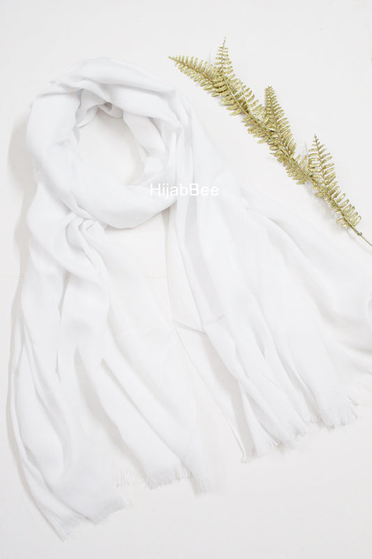 WINTER TURKISH HIJAB - WHITE