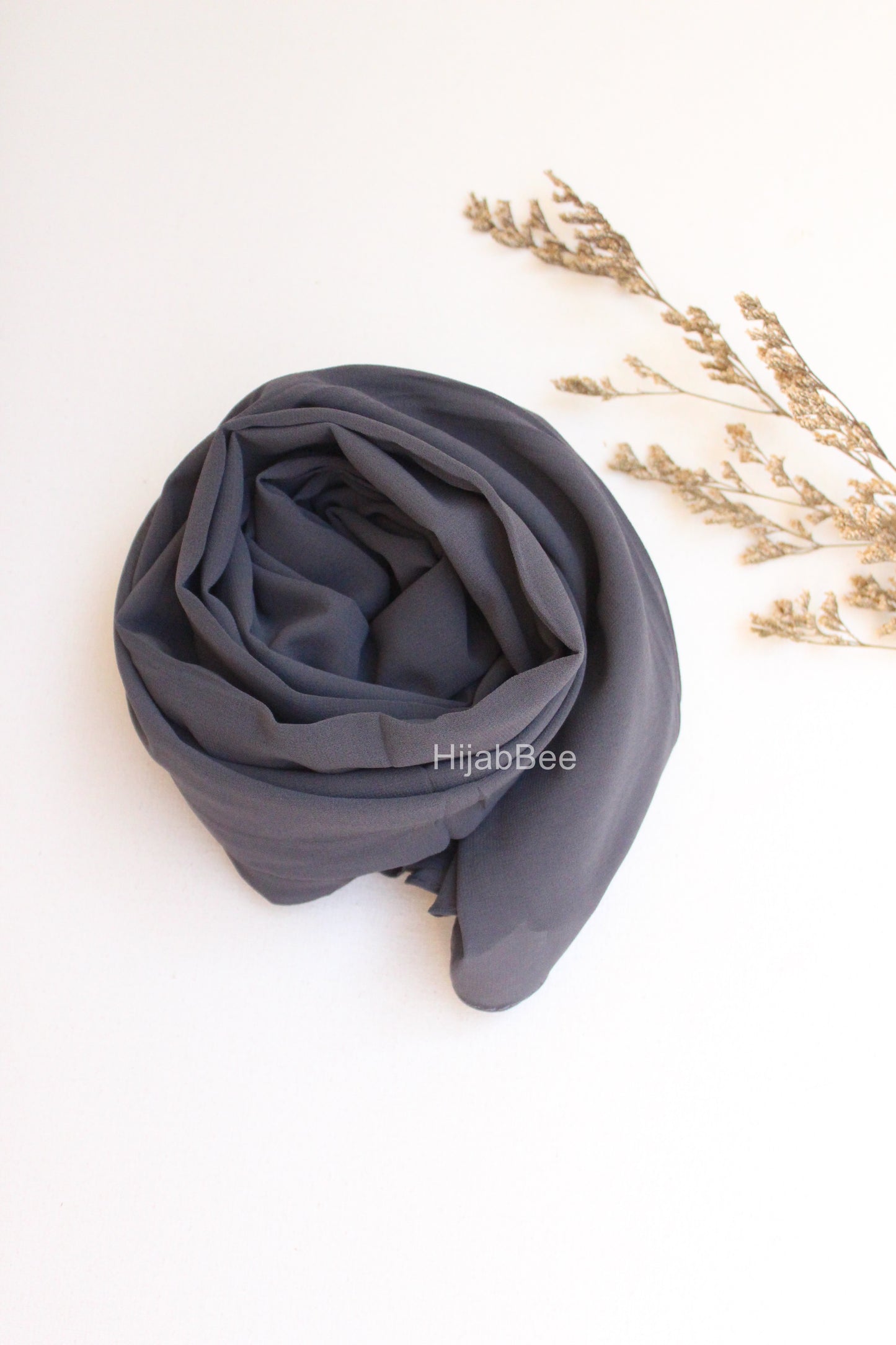 GEORGETTE - CHARCOAL GREY