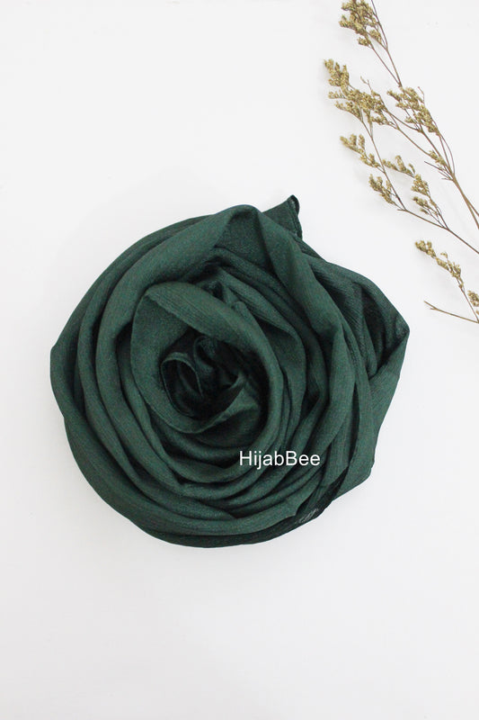 CRINKLE SILK - DARK GREEN