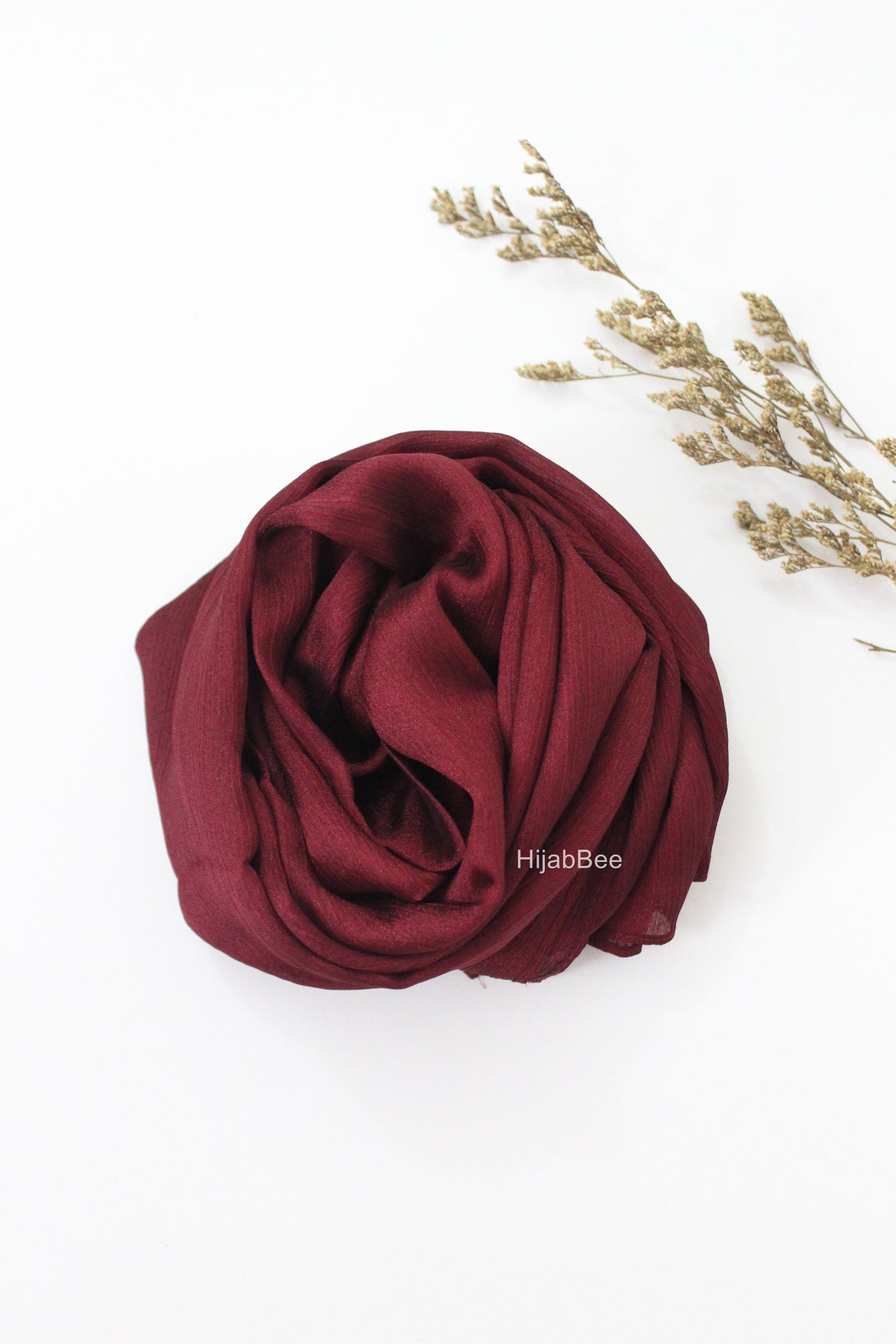 CRINKLE SILK - MAROON