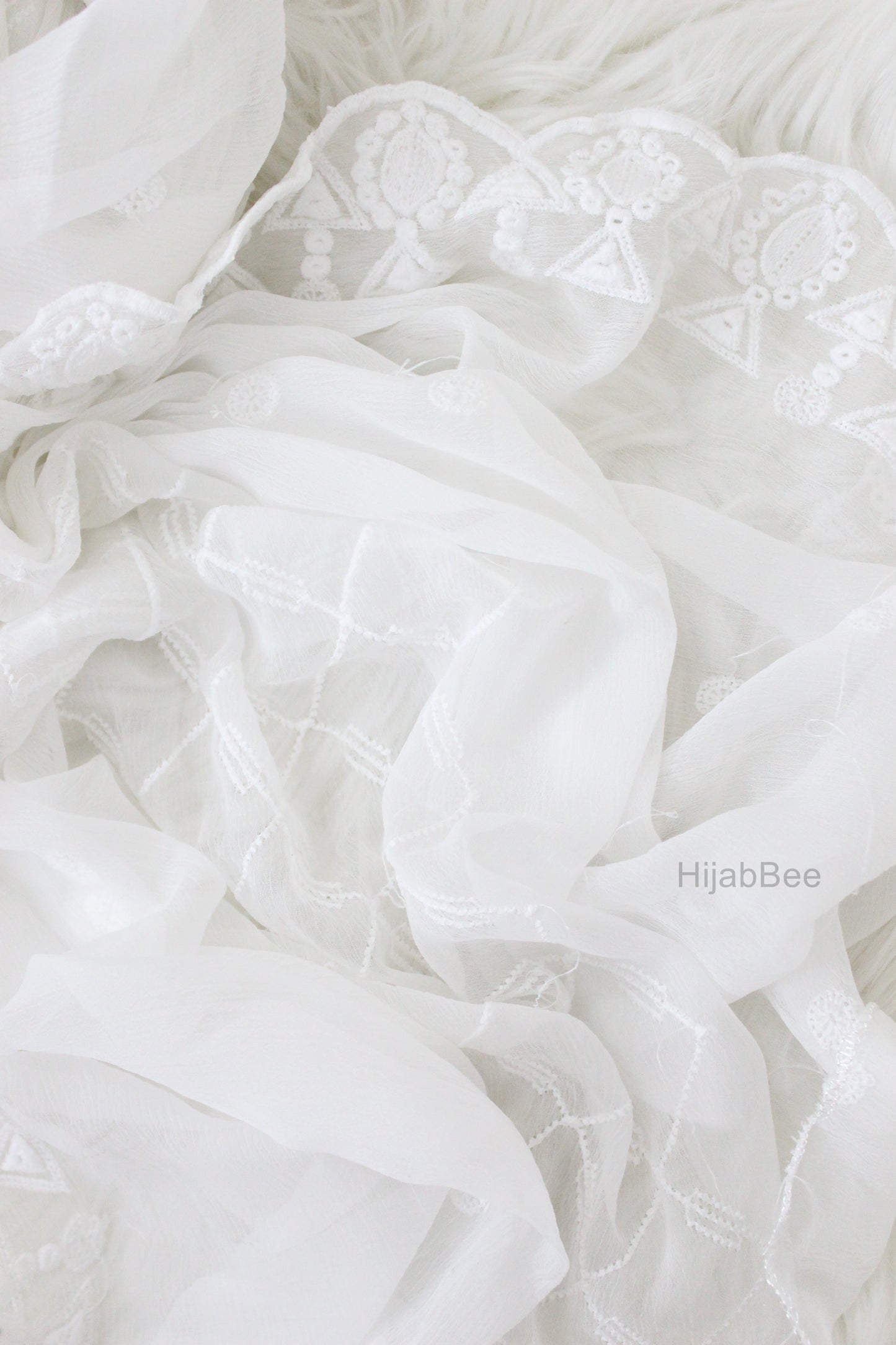 CHIFFON DUPATTA WHITE - 1