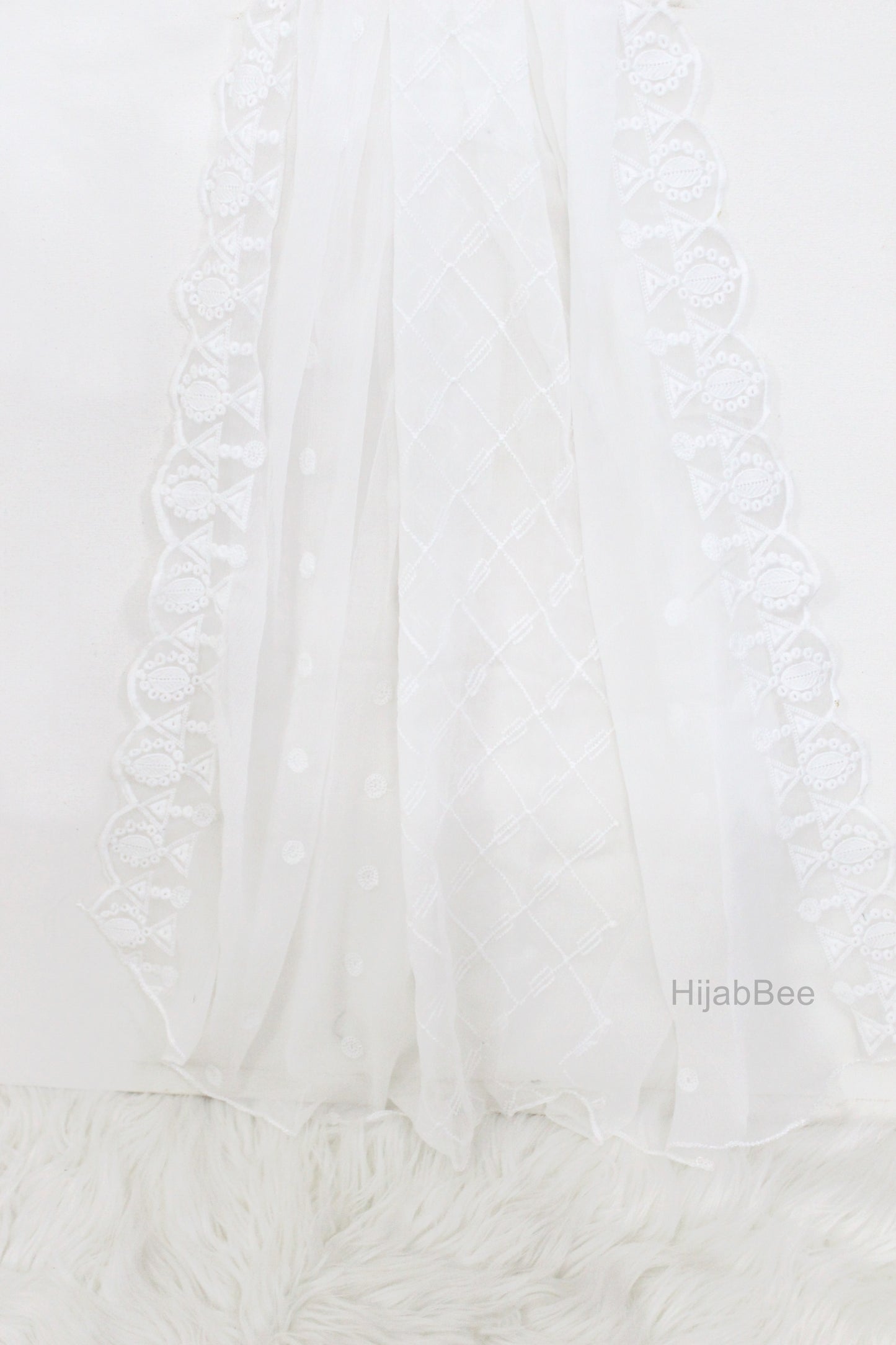 CHIFFON DUPATTA WHITE - 1