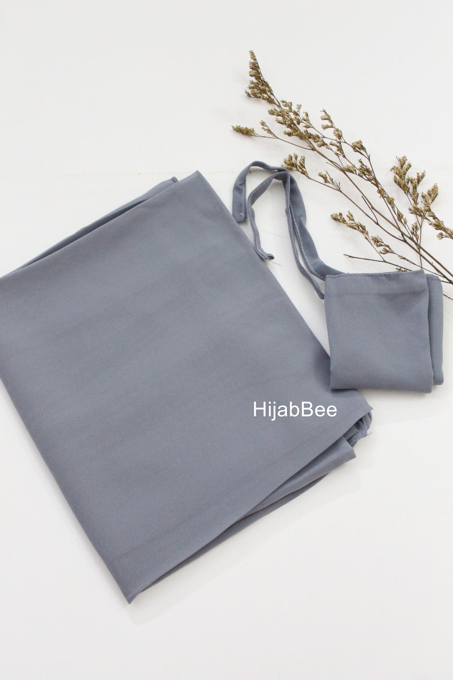 Hijab + Niqab set - Fossil grey