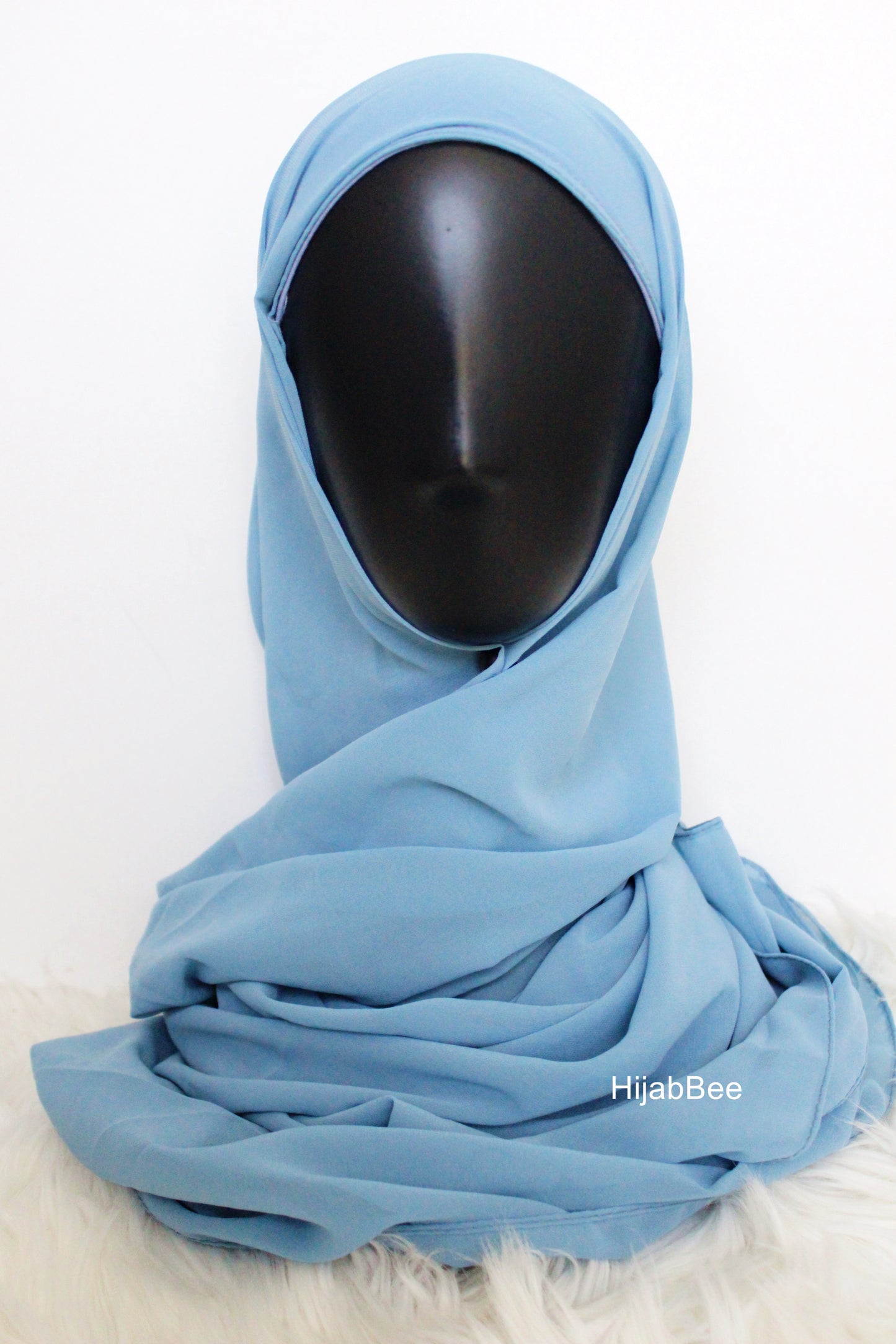 INSTANT GEORGETTE HIJAB - SKY BLUE