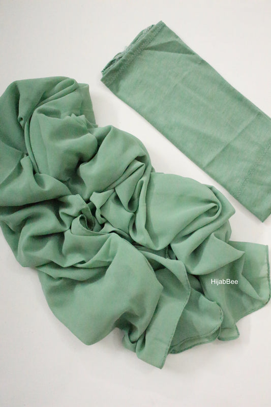 Hijab + Cap set - Emerald