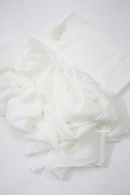 Hijab + Cap set - White