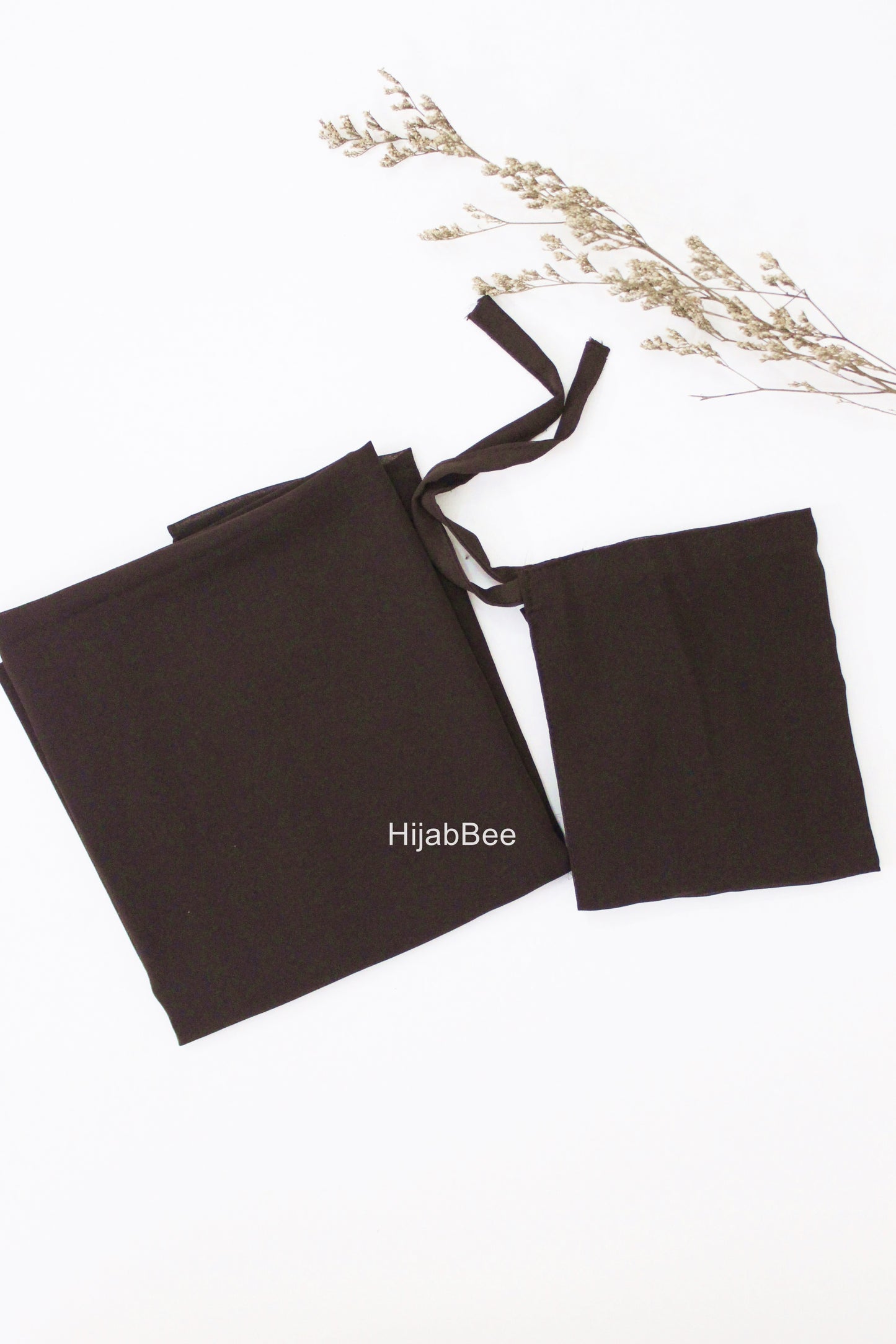 Hijab + Niqab set - Dark brown