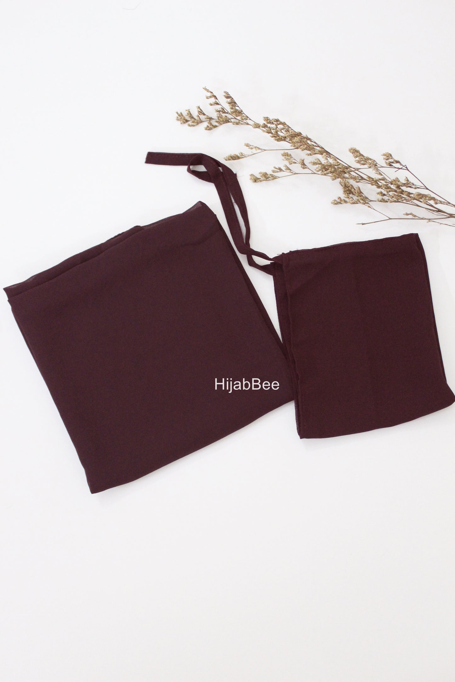 Hijab + Niqab set - Dark plum