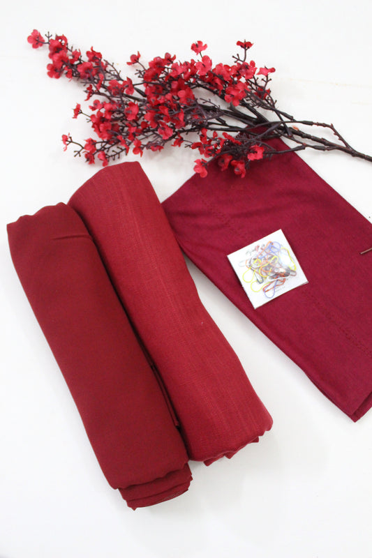 MAROON HIJAB BUNDLE