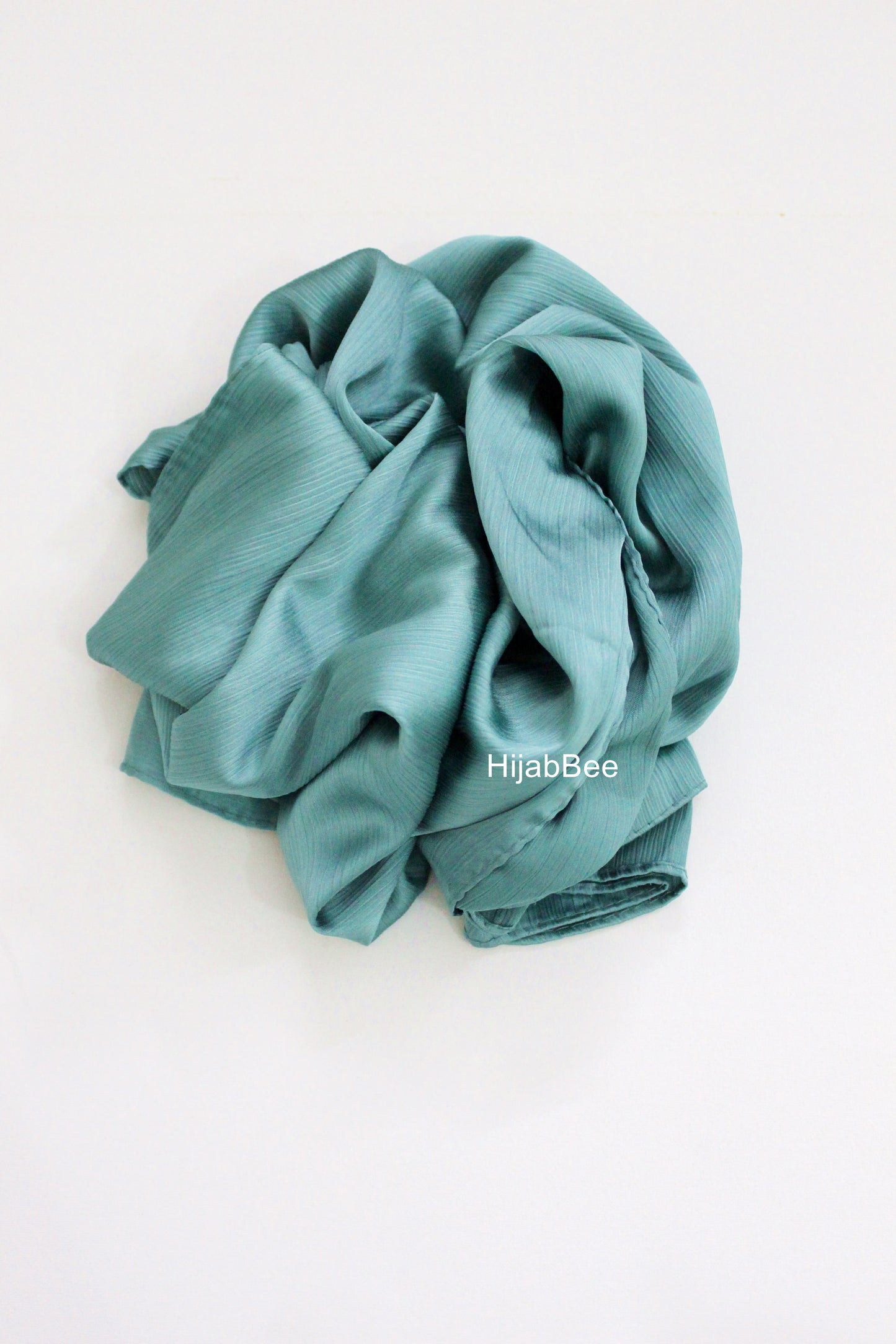 MATTE CRINKLE SILK - TURQUOISE