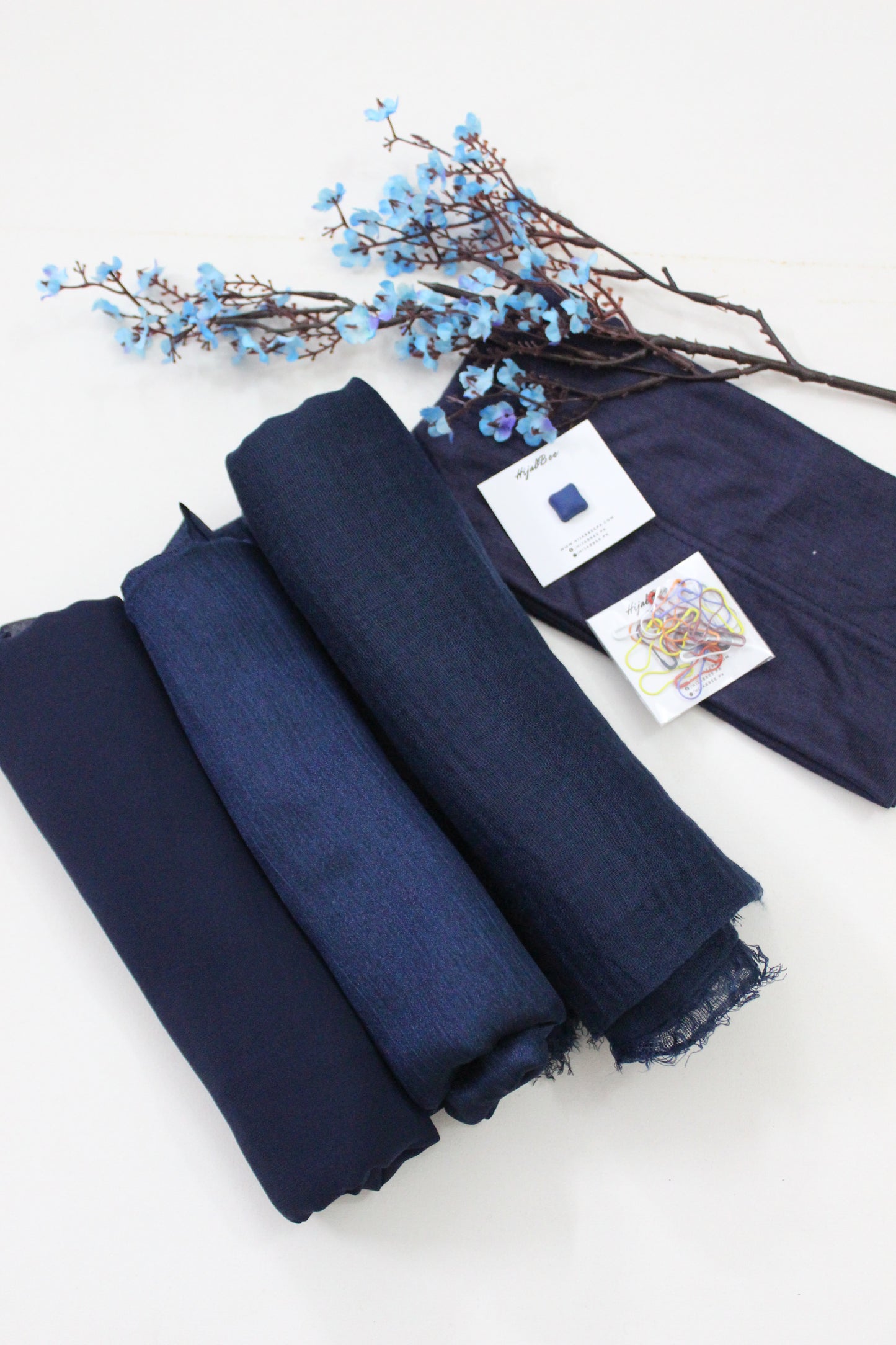 NAVY BLUE HIJAB BUNDLE